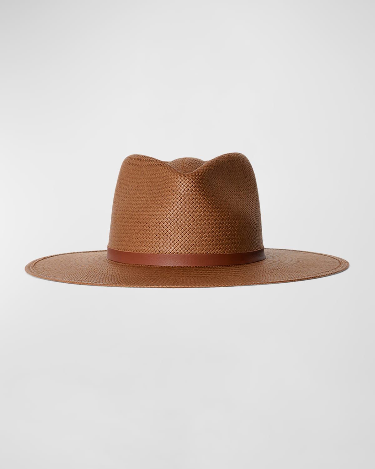 Shop Janessa Leone Sherman Packable Fedora Hat In Brown
