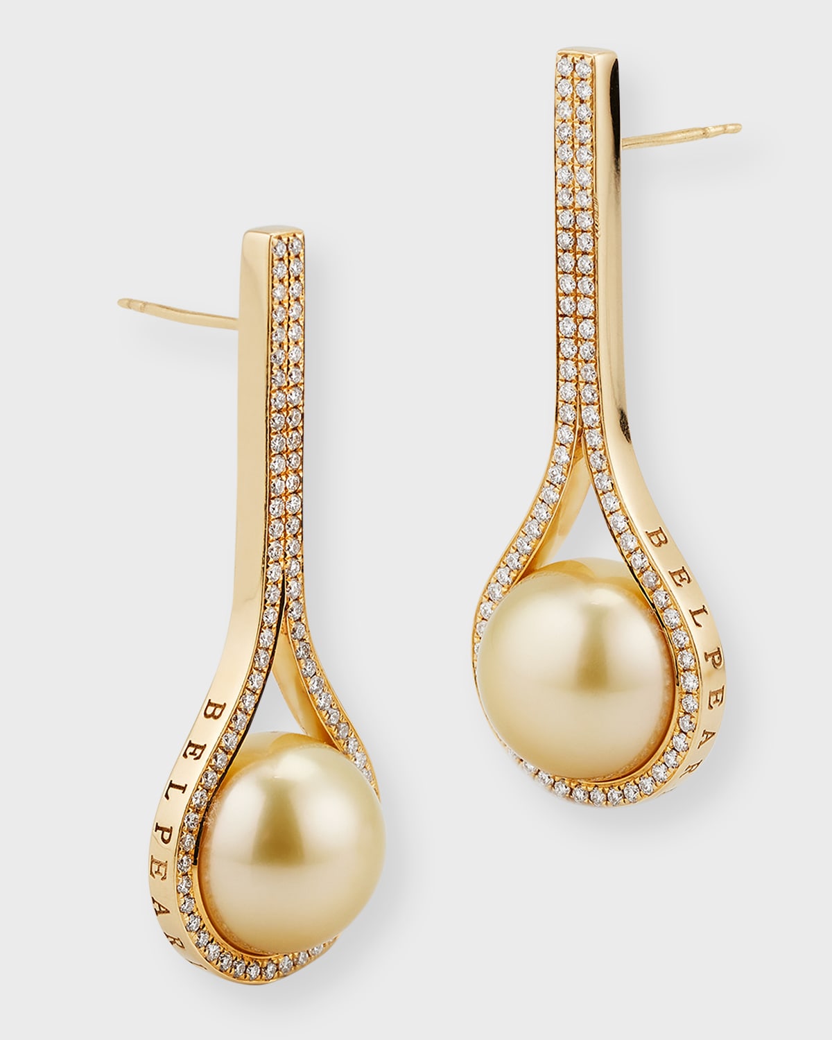 Kobe South Sea Pearl & Diamond Drop Earrings