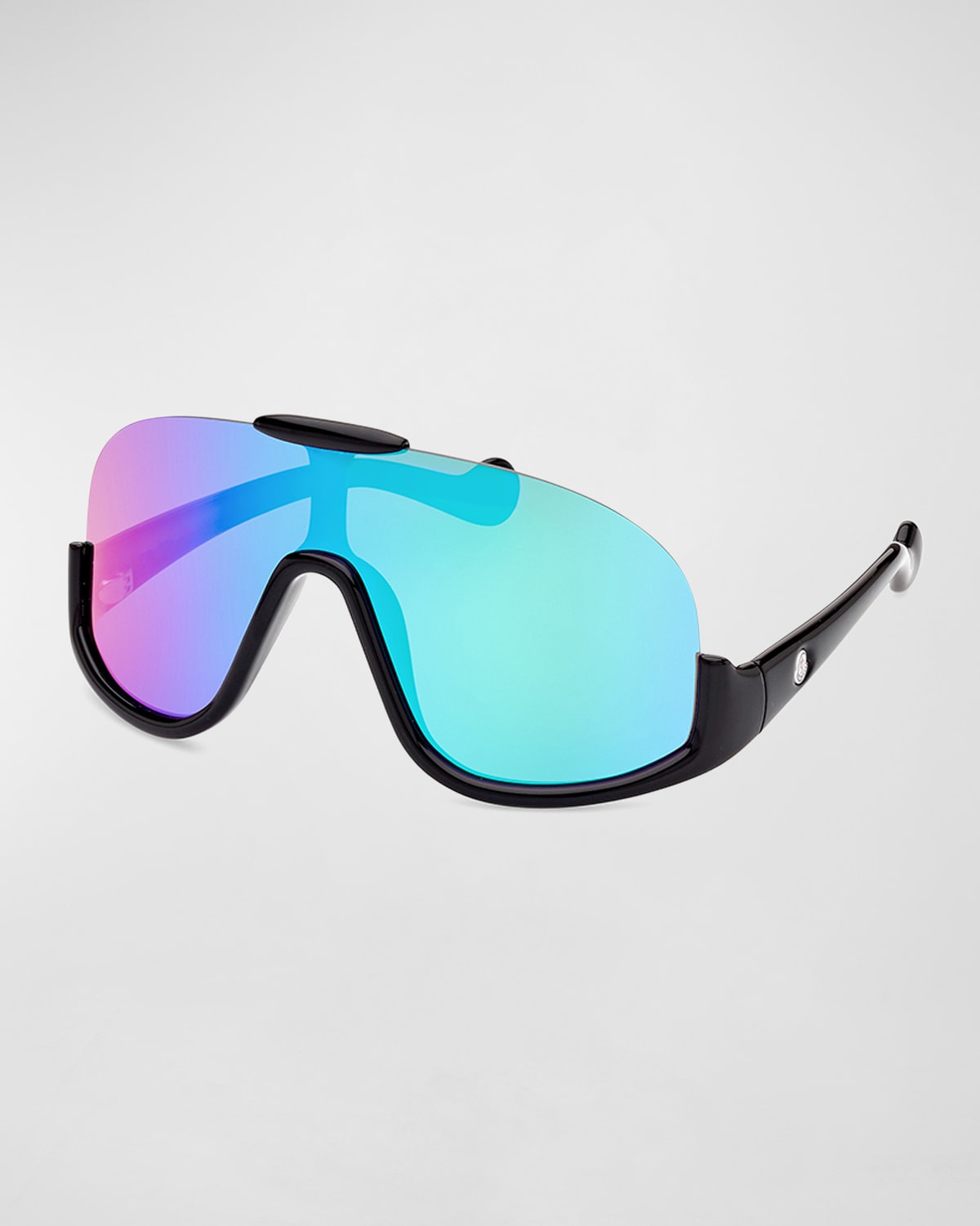 Men's Visseur-M Half-Rimmed Logo Shield Sunglasses