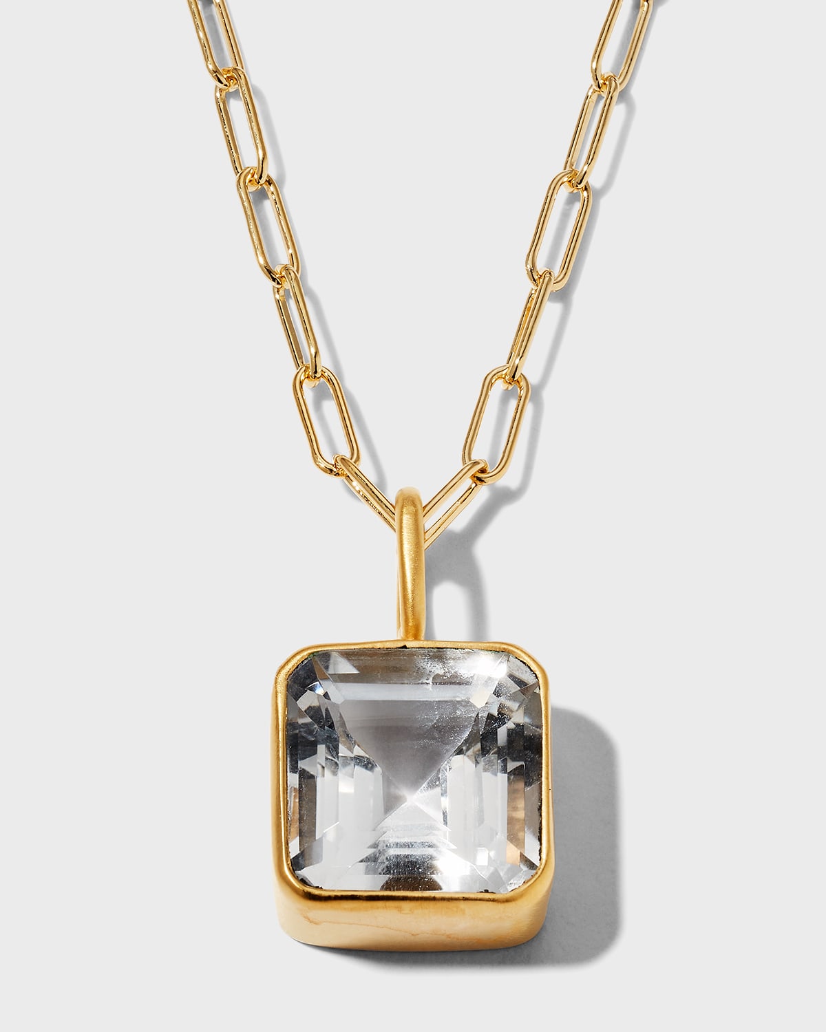 Dina Mackney Mini Faceted Charm Necklace In Gold
