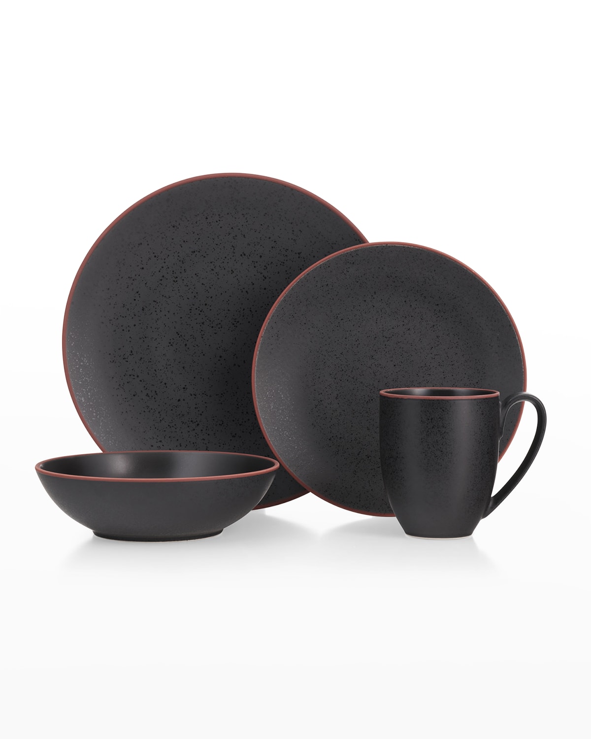 Shop Nambe Taos 4-piece Place Setting Agate In Black