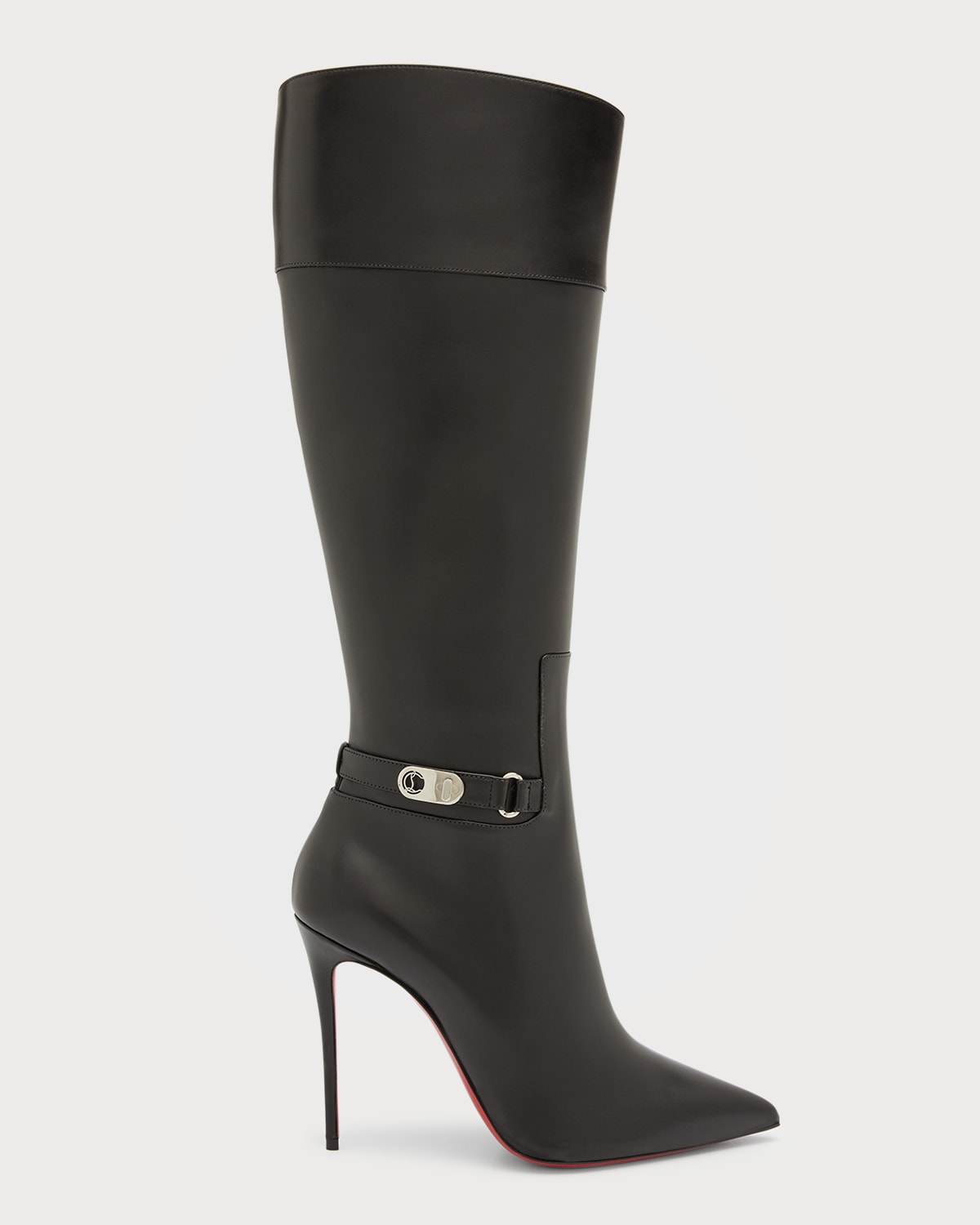 Christian Louboutin Lock Kate Botta Leather Red Sole Boots