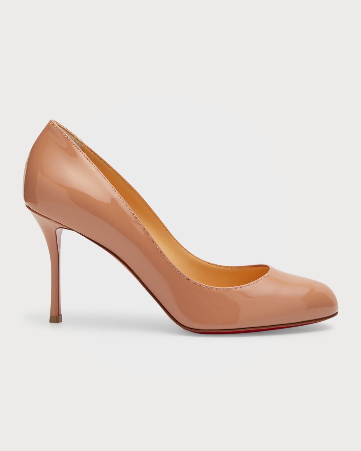 Christian Louboutin Dolly Patent Red Sole Pumps In Blush