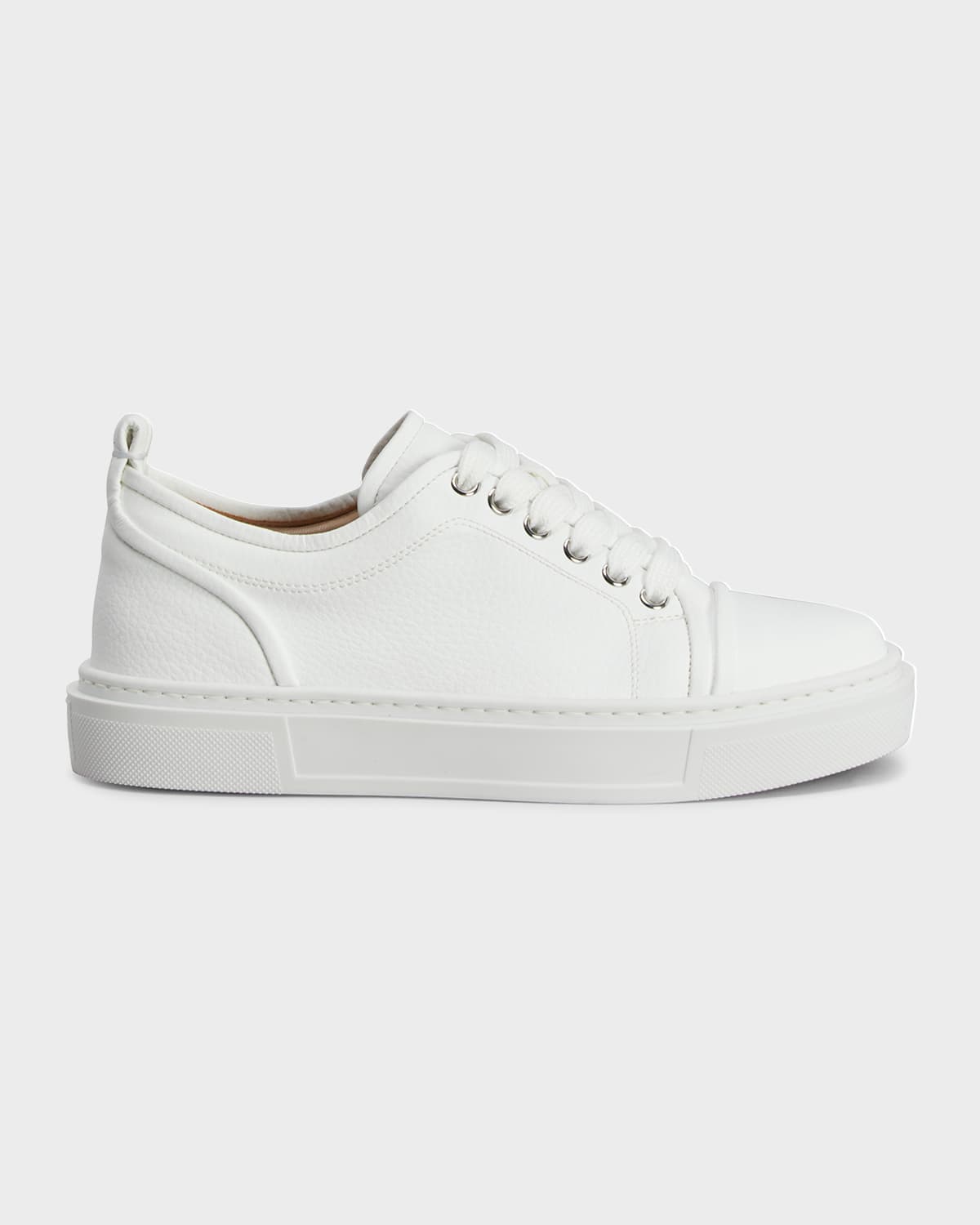Christian Louboutin Vieira Platform Red Sole Sneakers In White