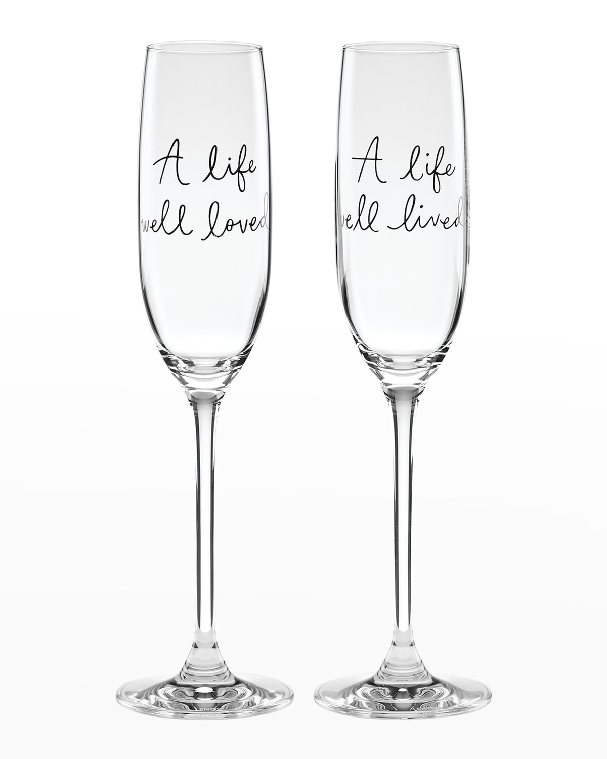 Shop Kate Spade Toasting Flutes, Set Of 2 In White