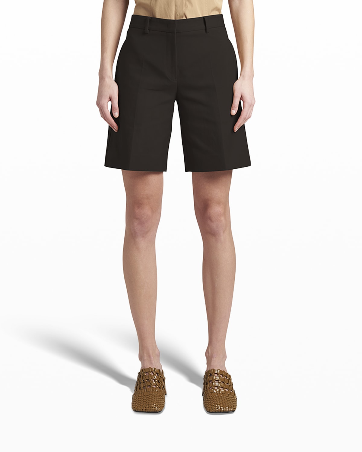 Jil Sander High-Waist Cotton Shorts