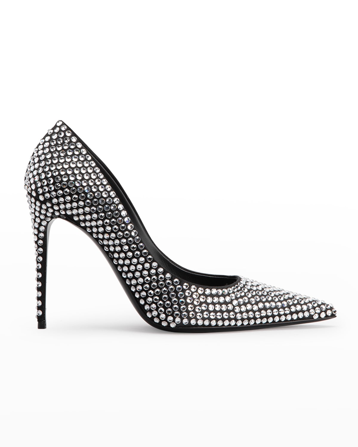 DOLCE & GABBANA 105MM CRYSTAL SILK STILETTO PUMPS