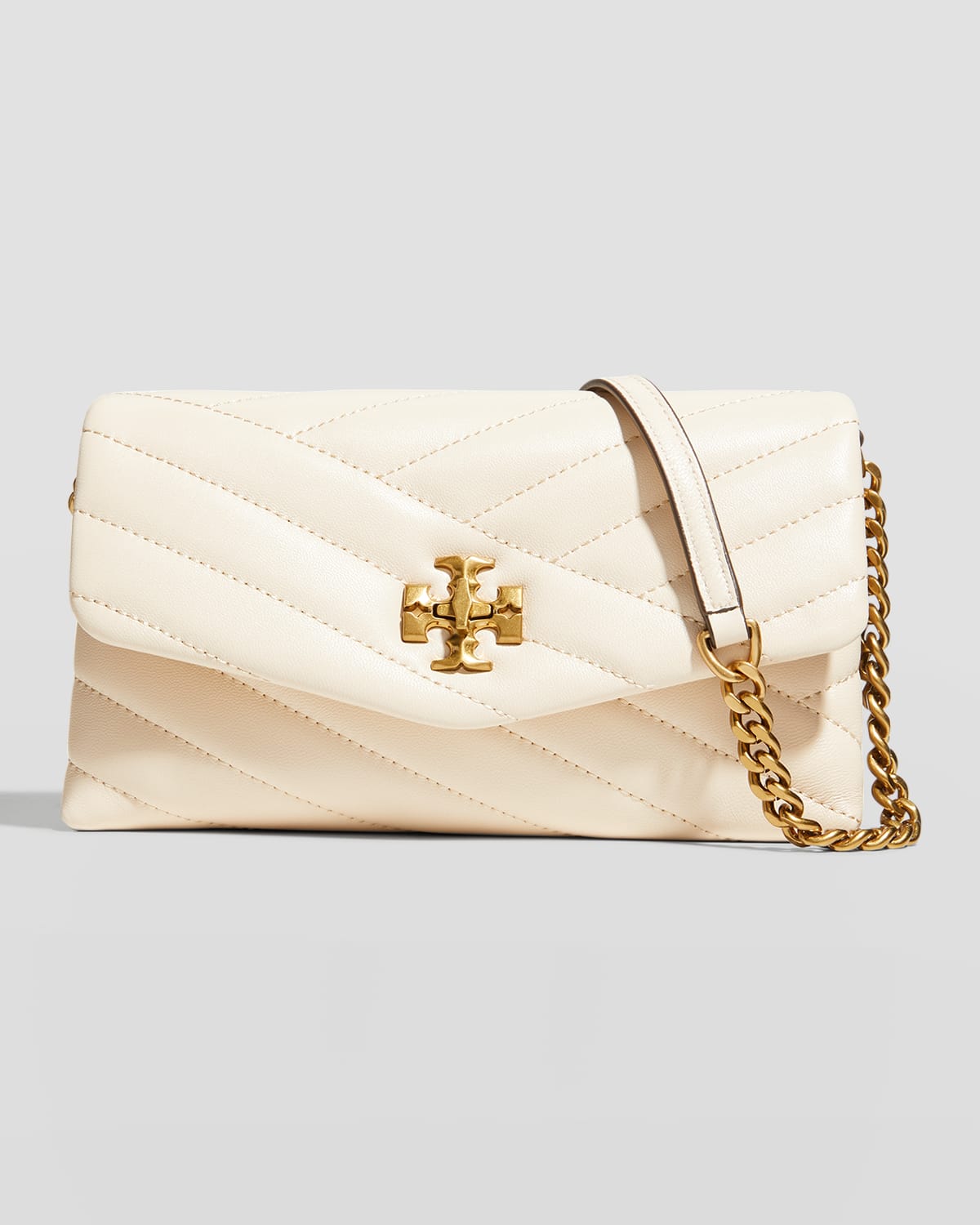 Tory Burch Kira Chevron-quilted Leather Crossbody Bag In New Cream |  ModeSens