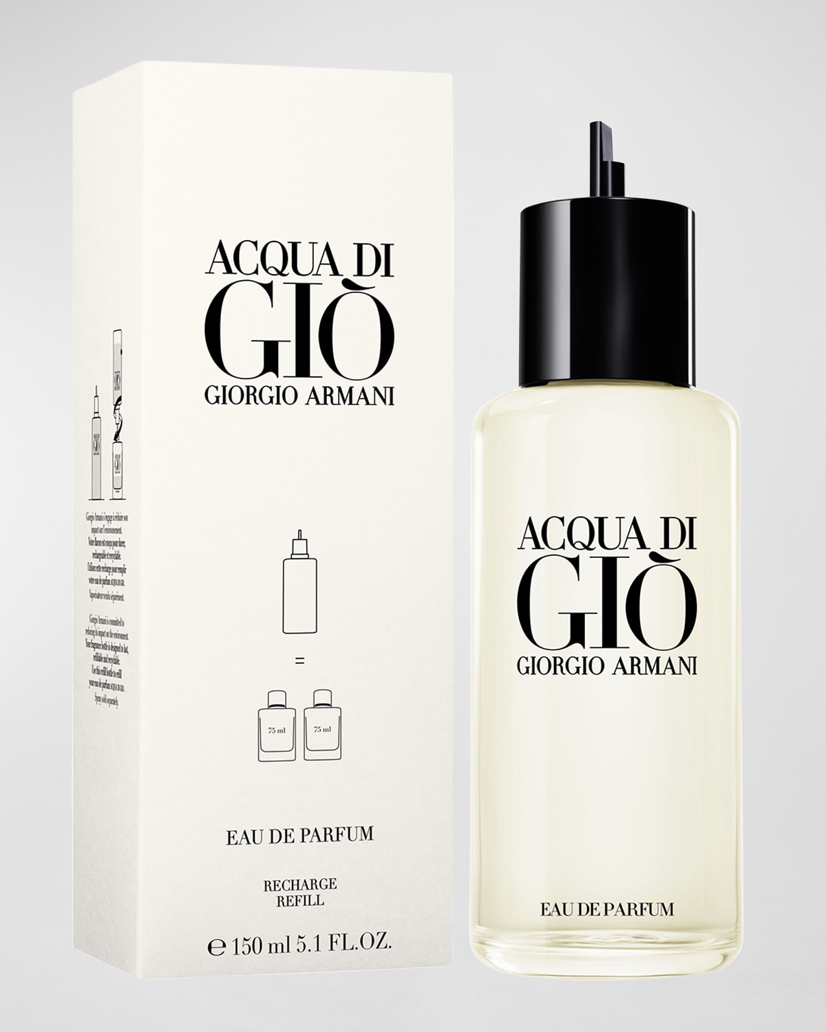 Acqua di Gio For Men Eau de Parfum Refill, 5.1 oz.