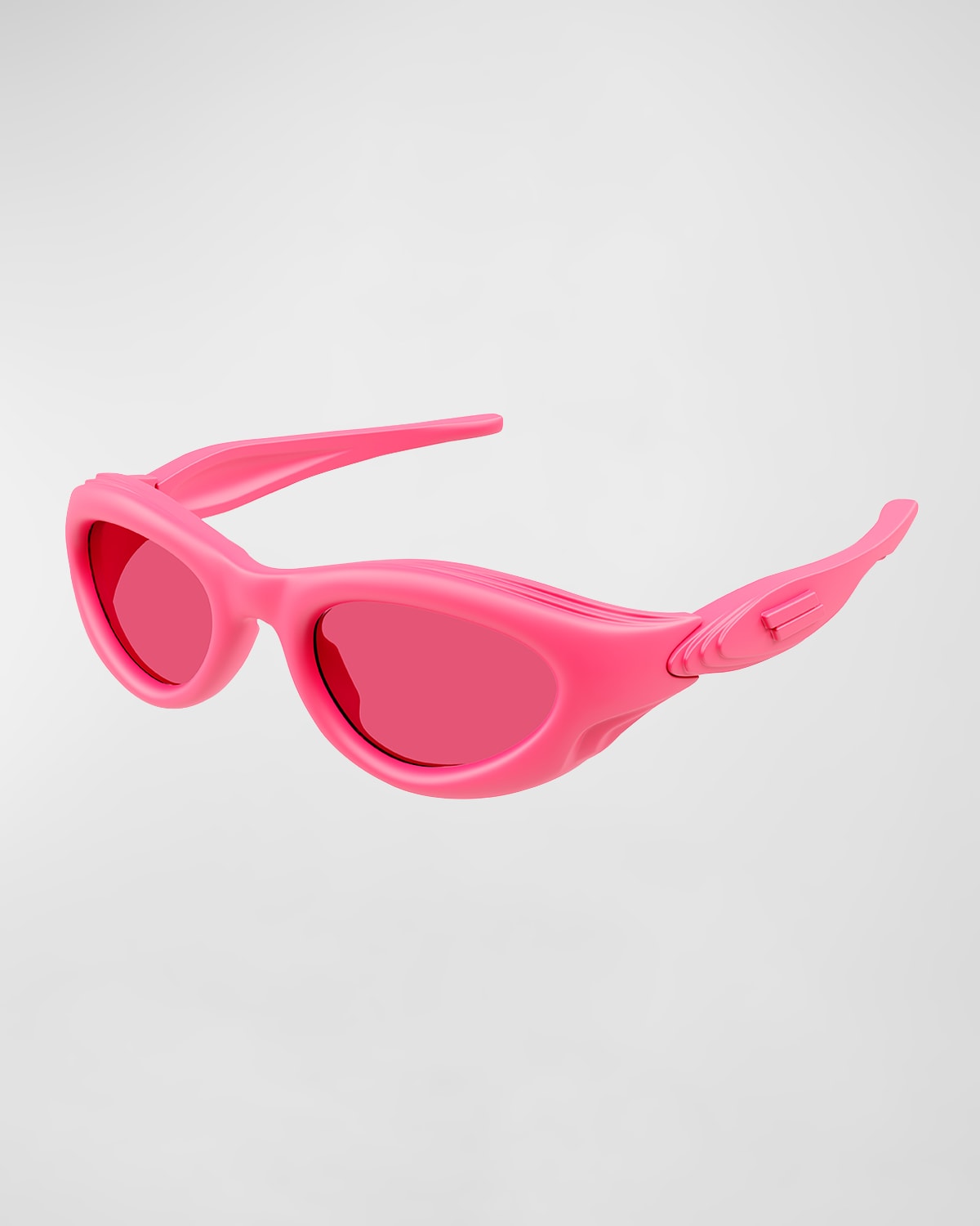 Bottega Veneta Oval Injection Plastic Sunglasses In Pink