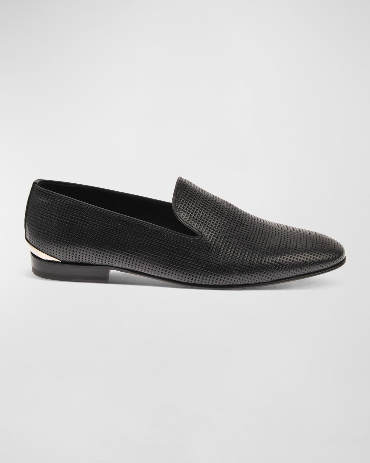 Costume National Men's Perforated Leather Loafers In Black