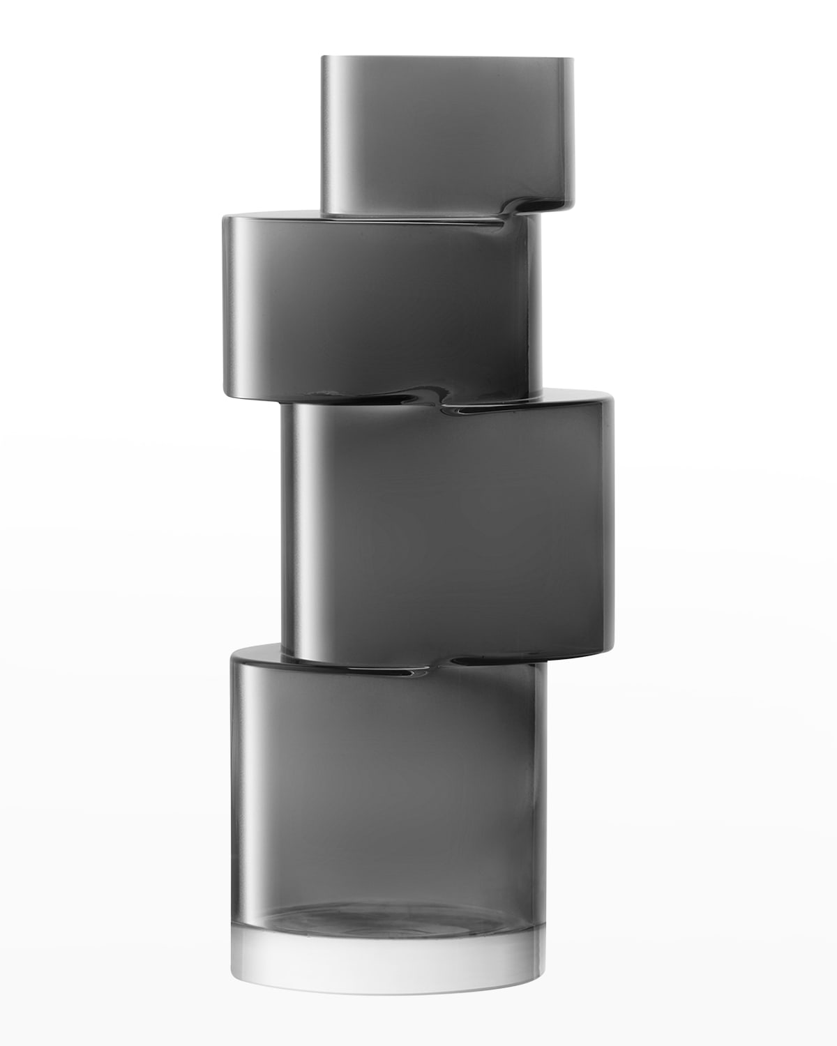 Lsa Tier Vase In Slate Grey