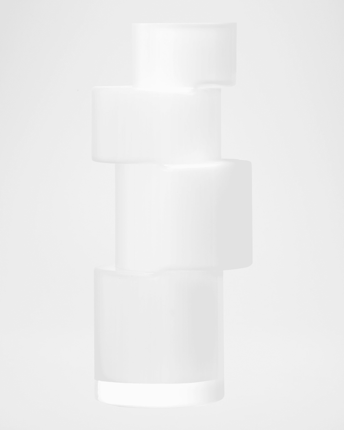 Lsa Tier Vase, 13.75" In White