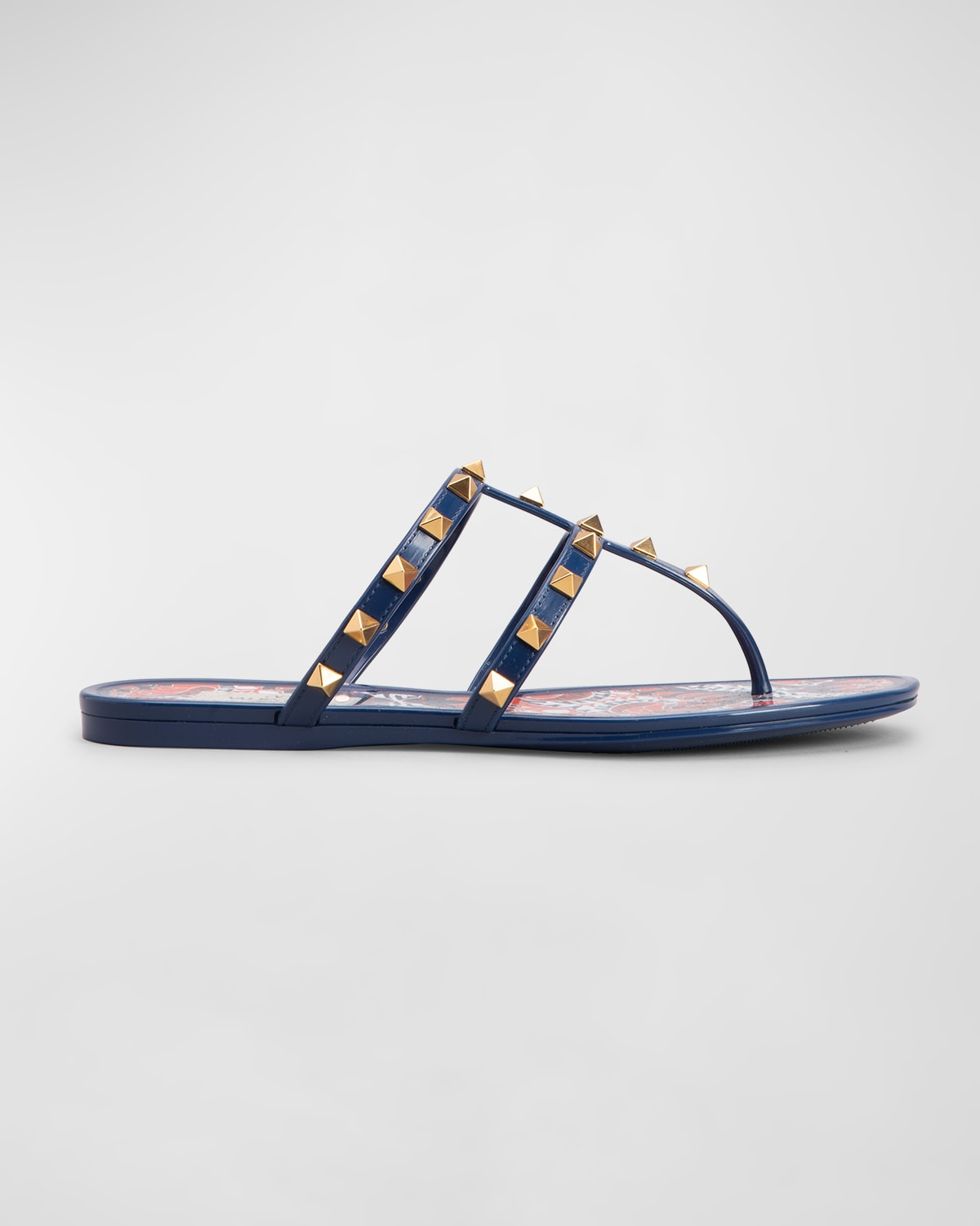 Valentino garavani rockstud pvc flat thong sandals deals