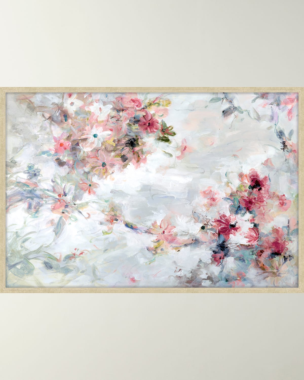 Shop Prestige Arts Cascading Floral Giclee On Canvas In Multi