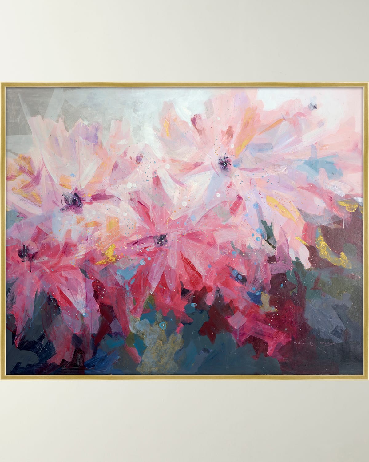 Shop Prestige Arts Pompom Floral Giclee On Canvas In Multi