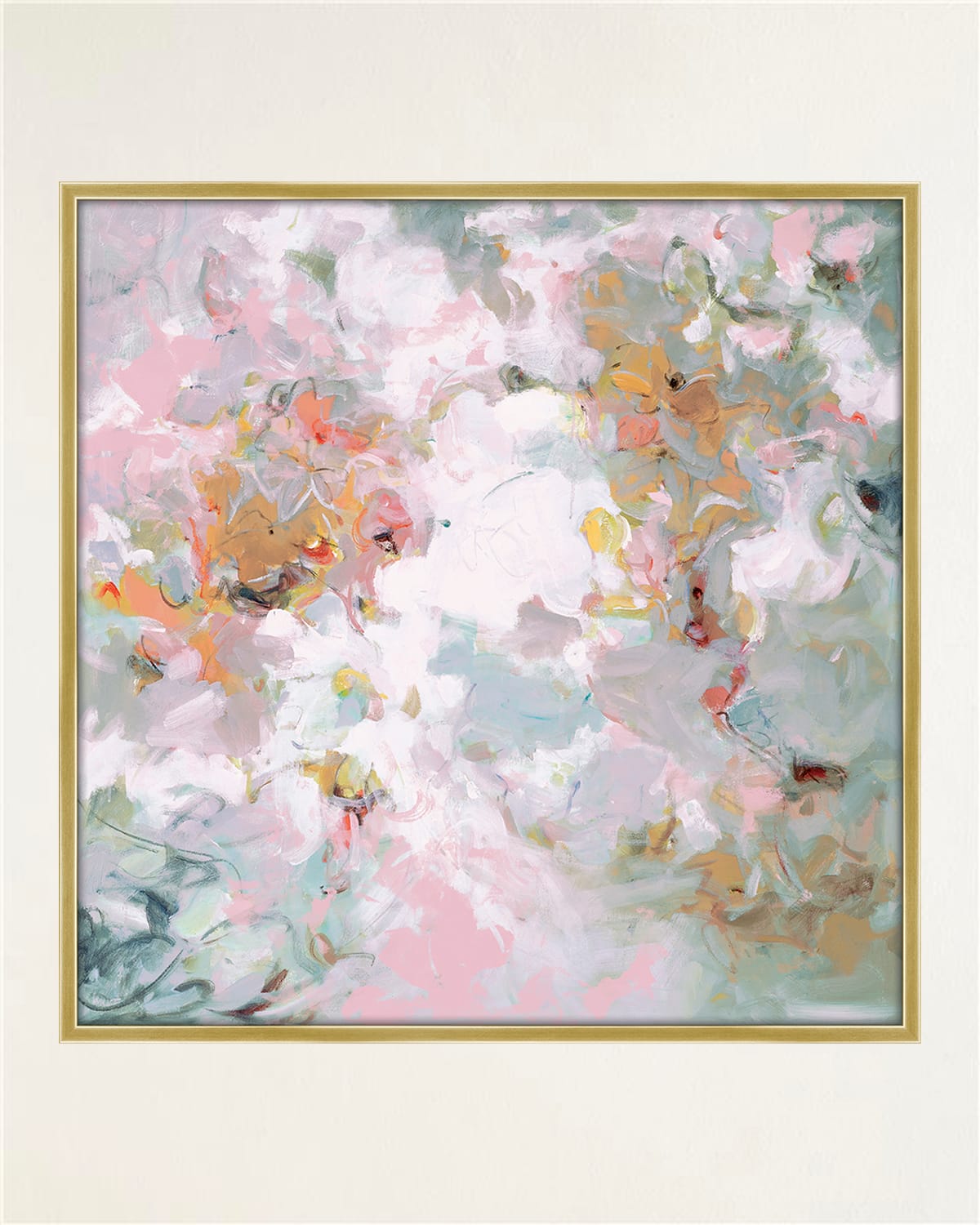 Prestige Arts Floral Whisps Giclee On Canvas In Multi