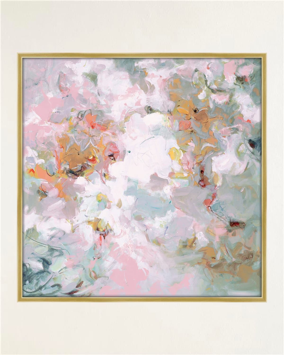 Shop Prestige Arts Floral Whisps Giclee On Canvas In Multi