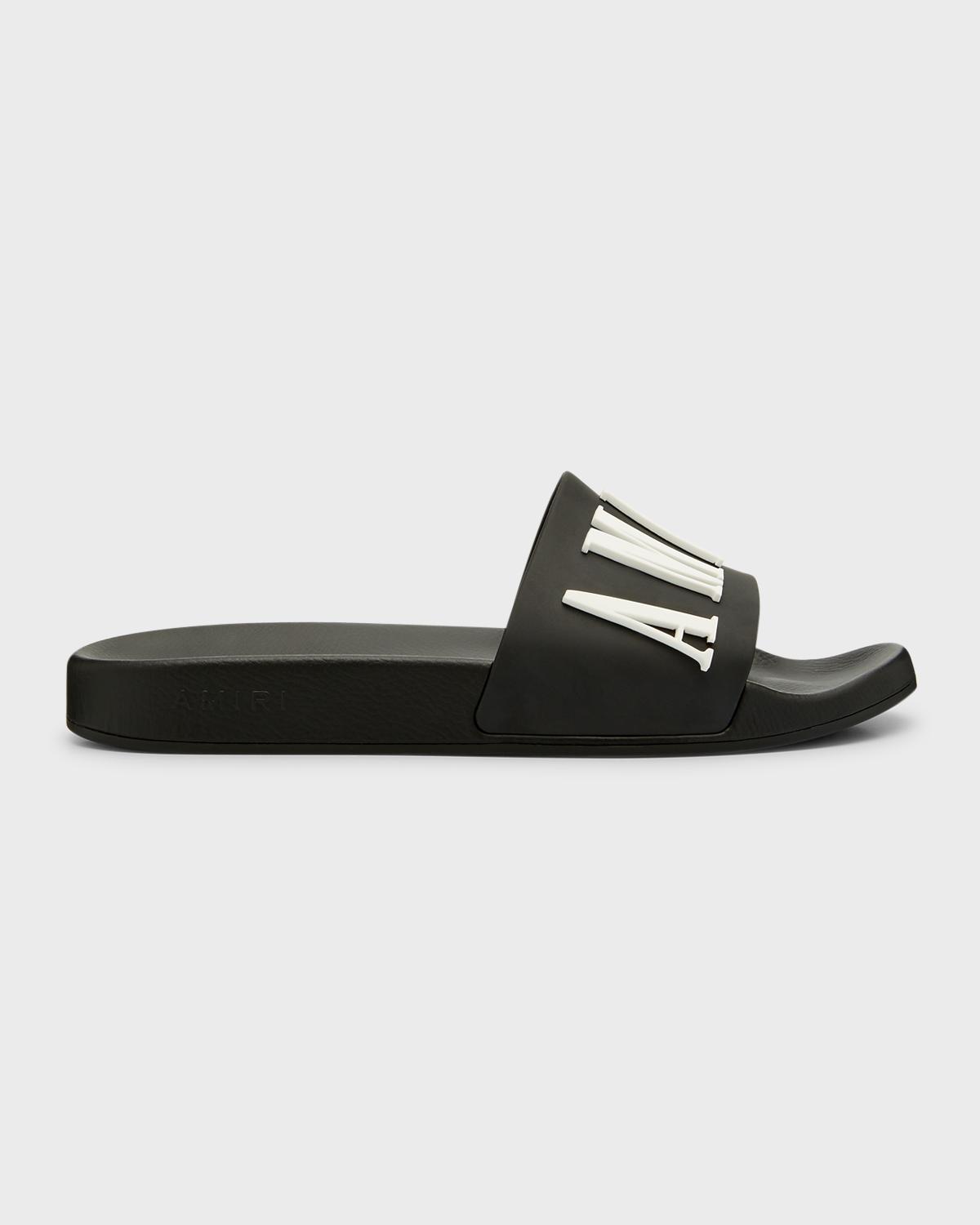 Amiri Men's Logo Rubber Pool Slides