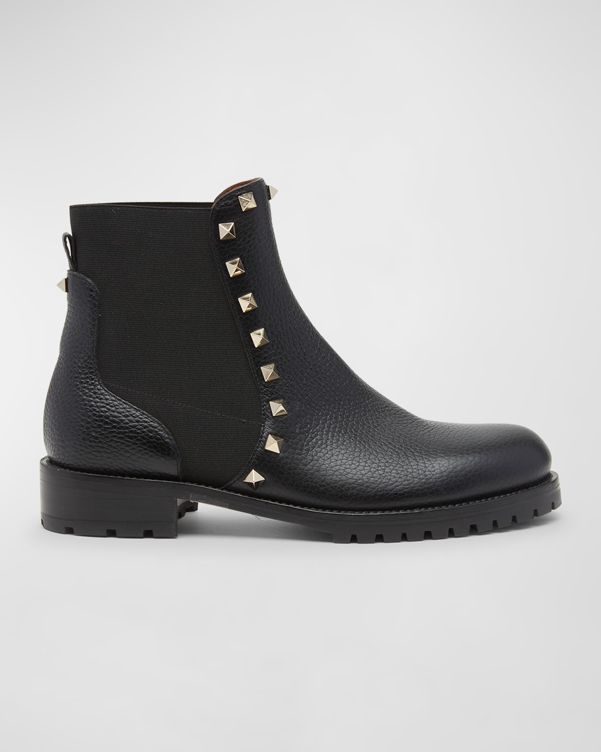 Shop Valentino Rockstud Beatle Chelsea Ankle Boots In Nero