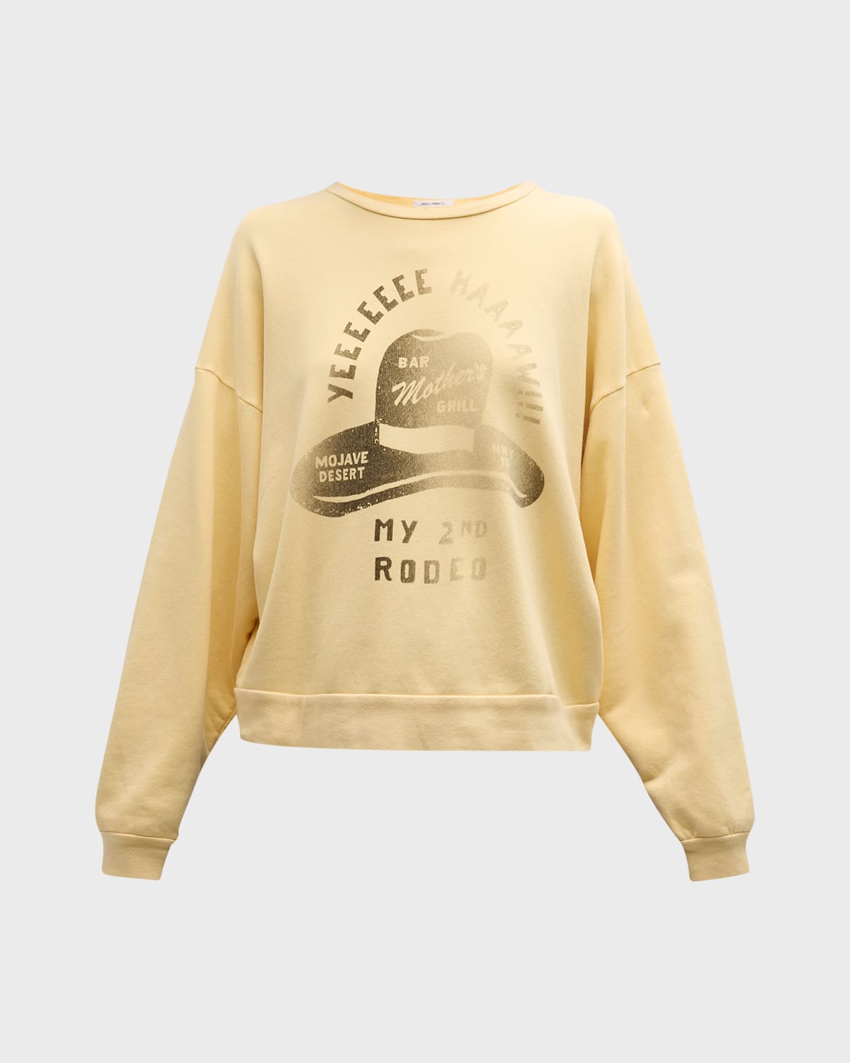 MOTHER THE DROP SQUARE GRAPHIC CREWNECK SWEATSHIRT