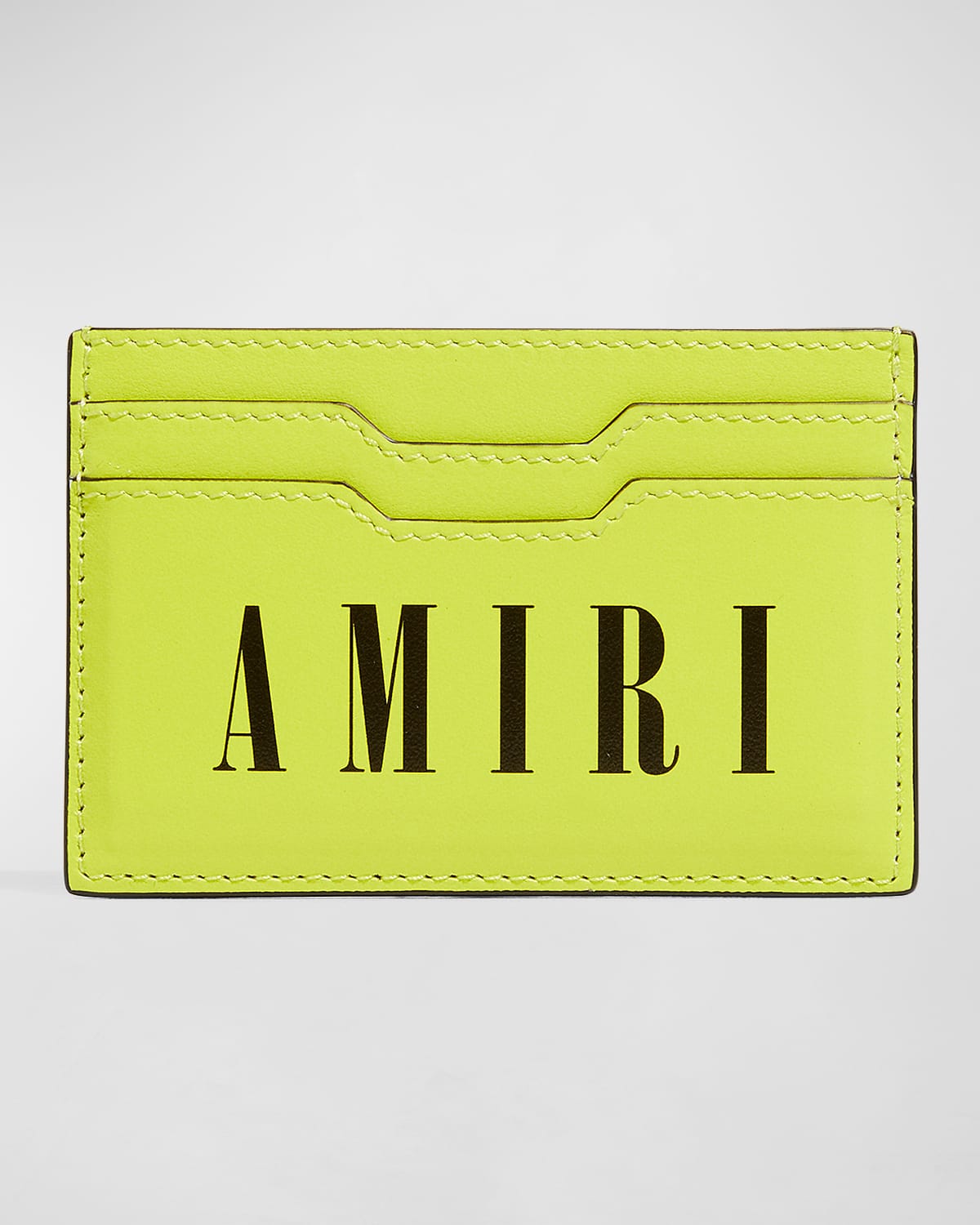 Shop Amiri Men's Leather Logo Card Holder In Black