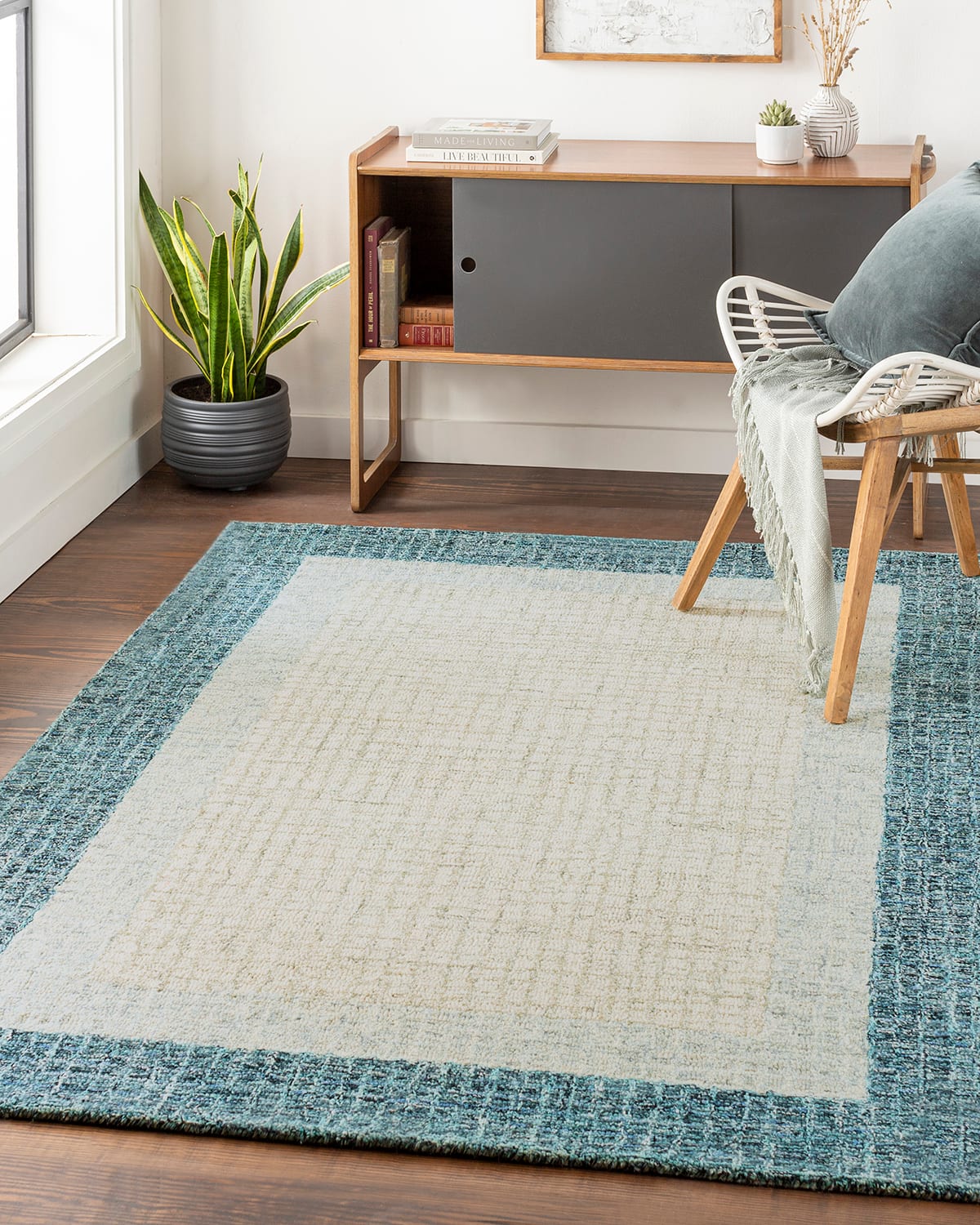 Shop Surya Rugs Calloway Hand-tufted Rug, 10' X 14' In Teal