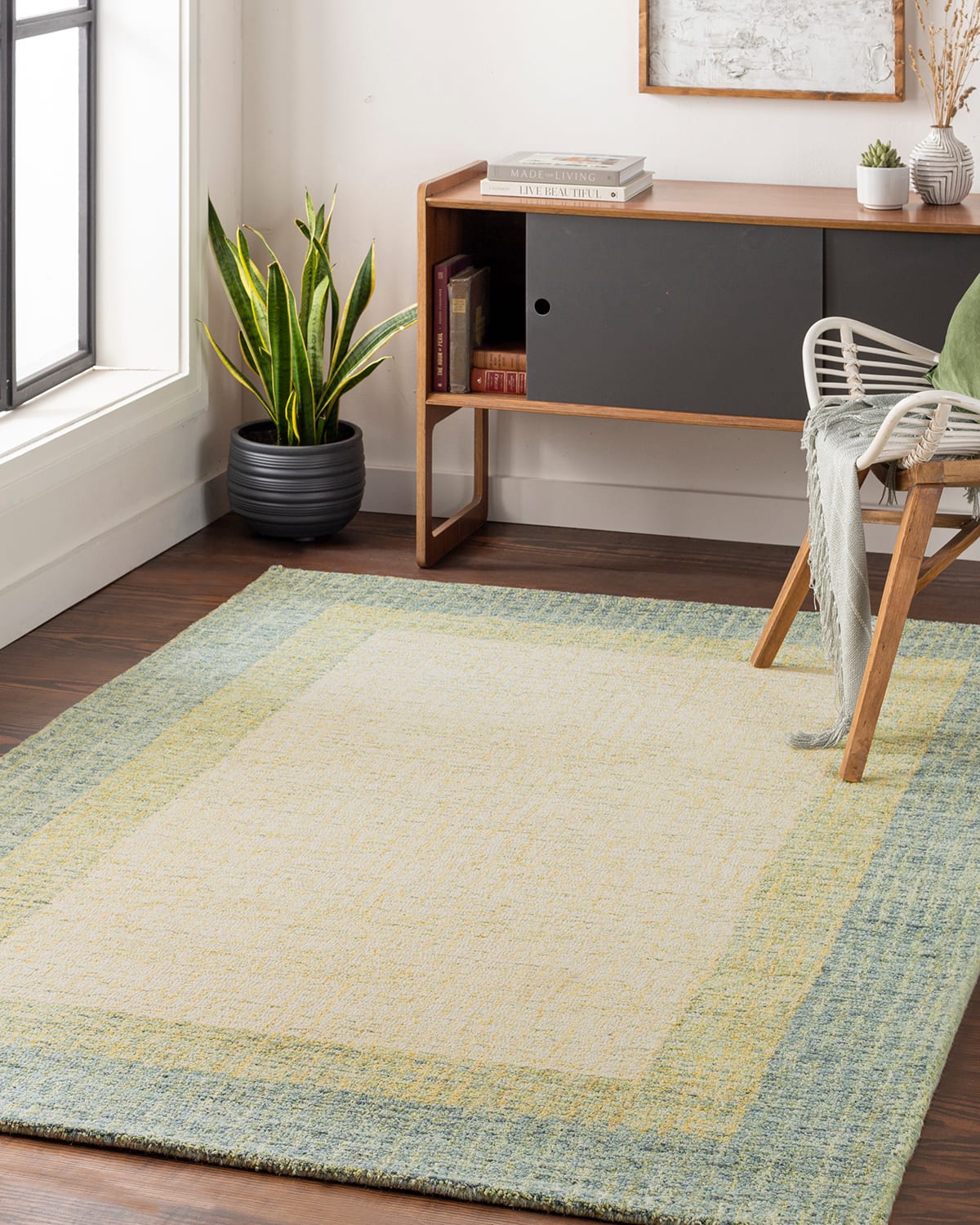 Shop Surya Rugs Calloway Hand-tufted Rug, 6' X 9' In Olive
