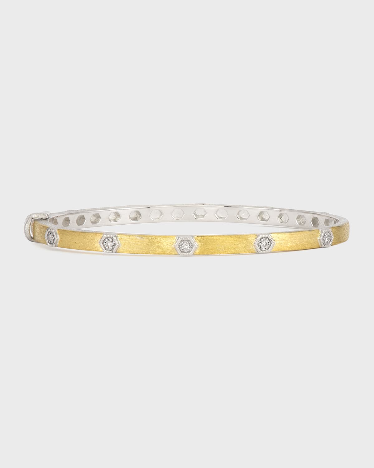 Mixed Metal Provence 5-Station Diamond Hex Bangle