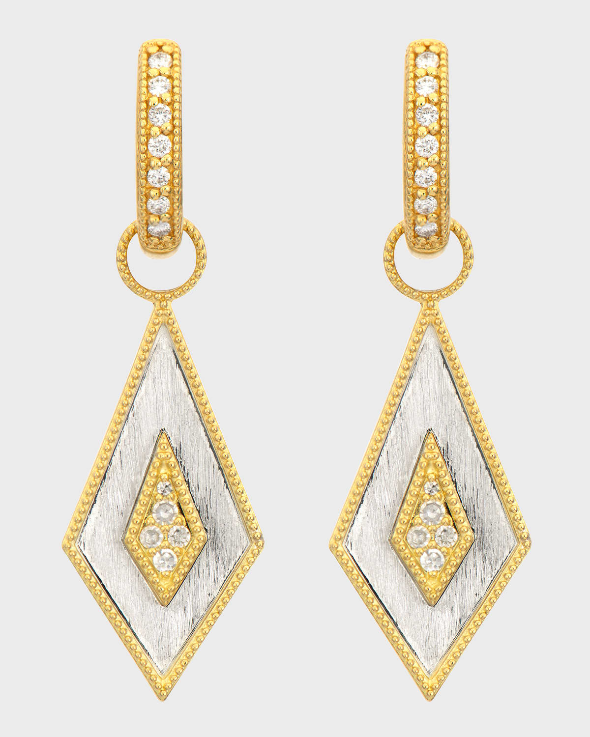 Jude Frances Mixed Metal Kite Earring Charms with Diamonds