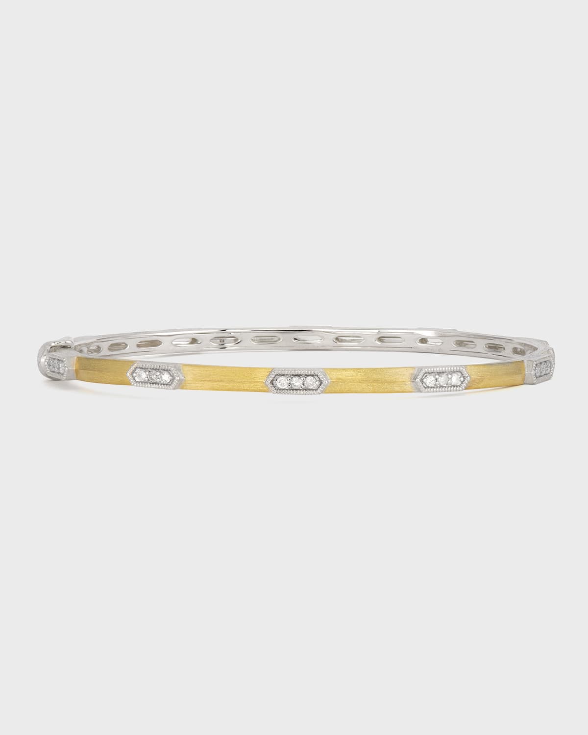 Mixed Metal Provence 5-Station Diamond Hex Bangle