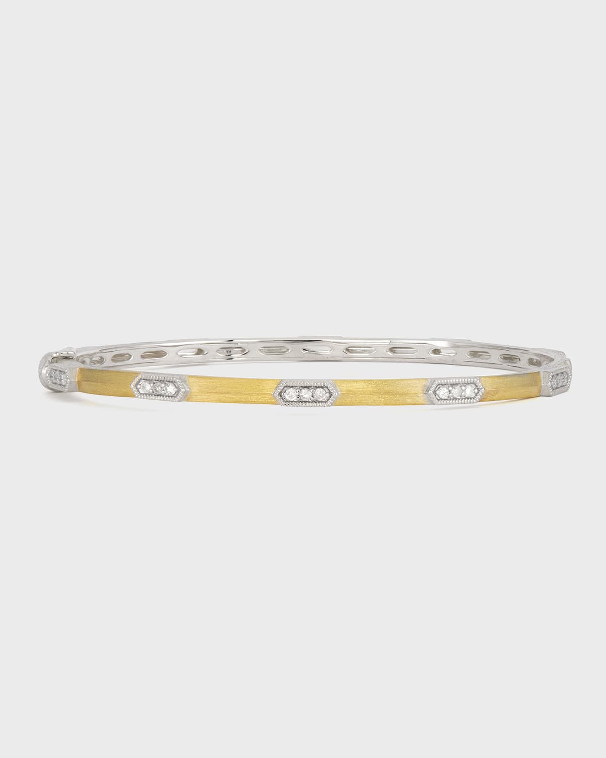 Mixed Metal Provence 5-Station Diamond Hex Bangle