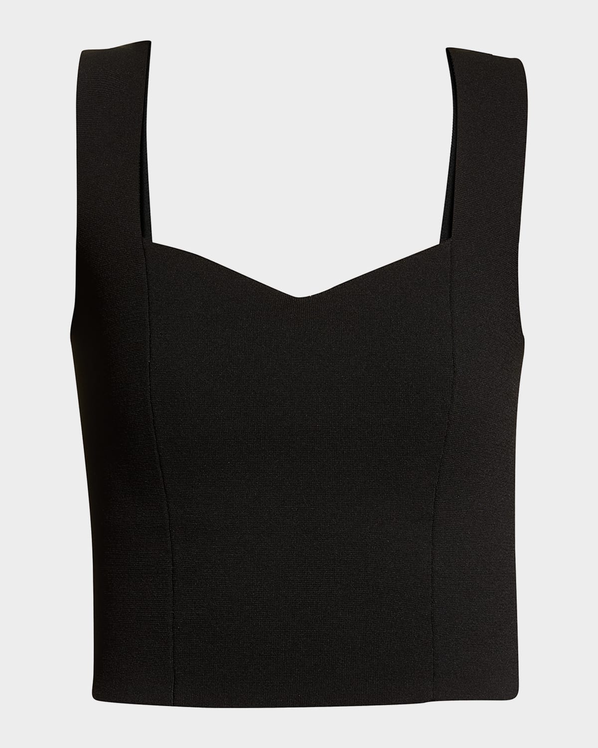 Shop A.l.c Jordana Seamed Cropped Tank Top In Black