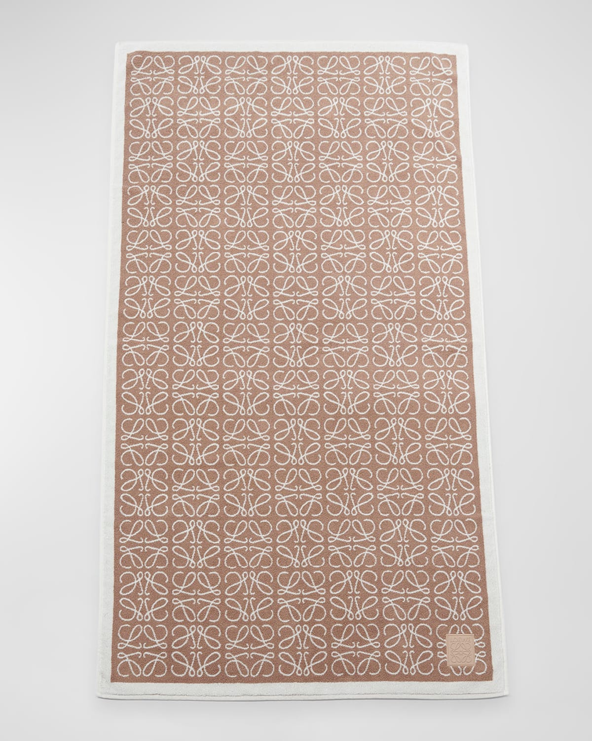 Loewe Anagram Cotton-terry Jacquard Towel In Beige