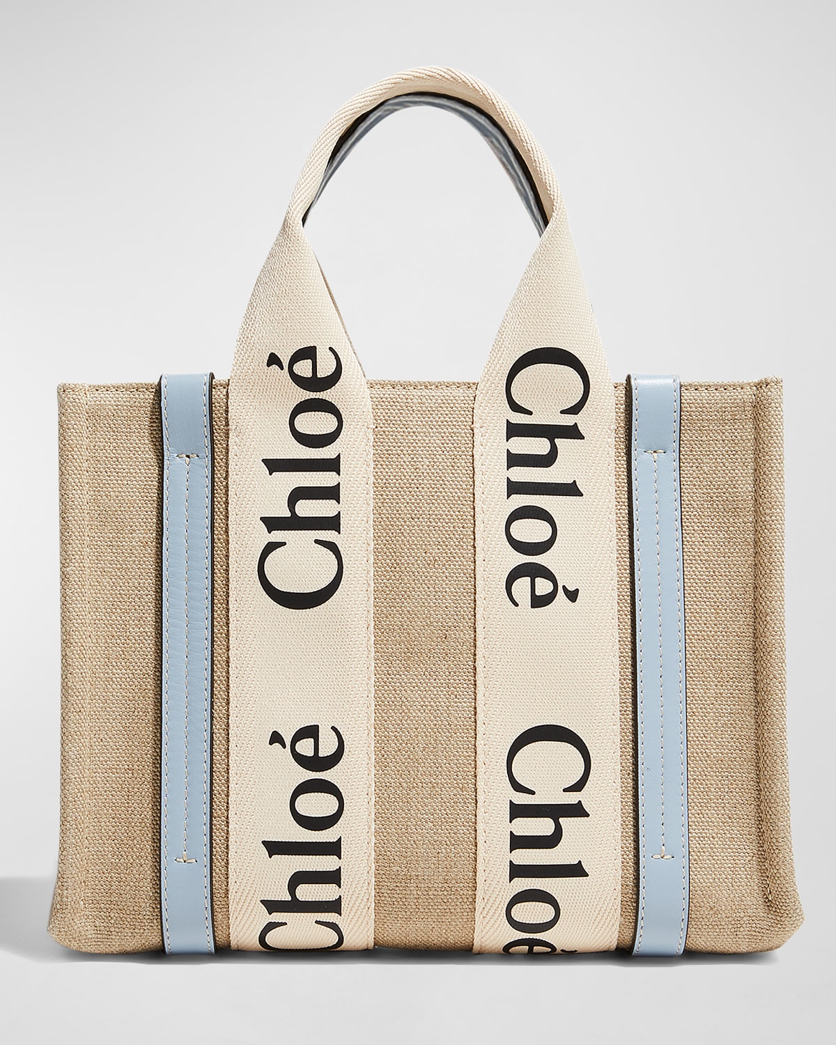 Chloe Woody Small Eco Linen Tote Bag
