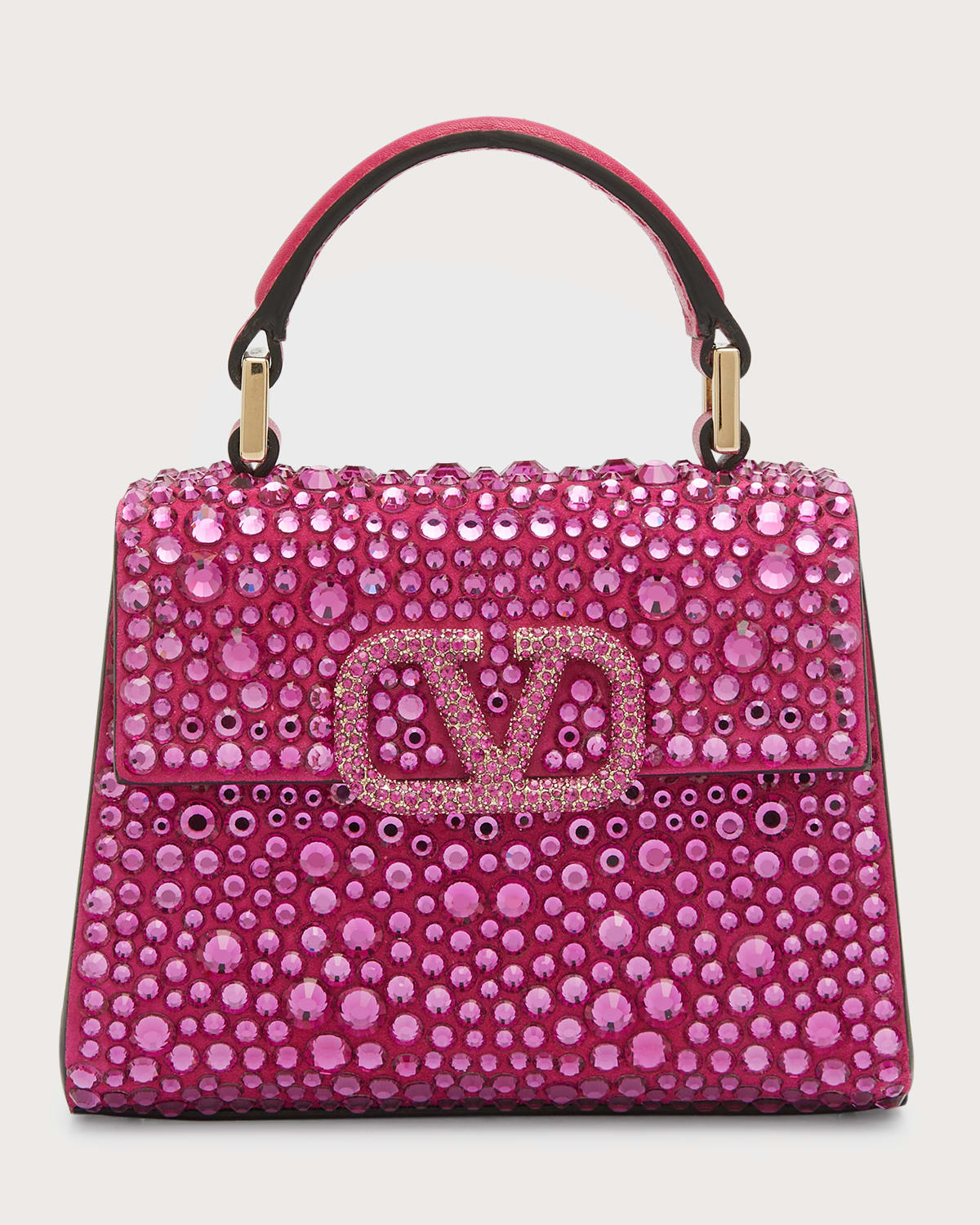 Valentino Garavani VSLING Micro Allover Rhinestones Top-Handle bag
