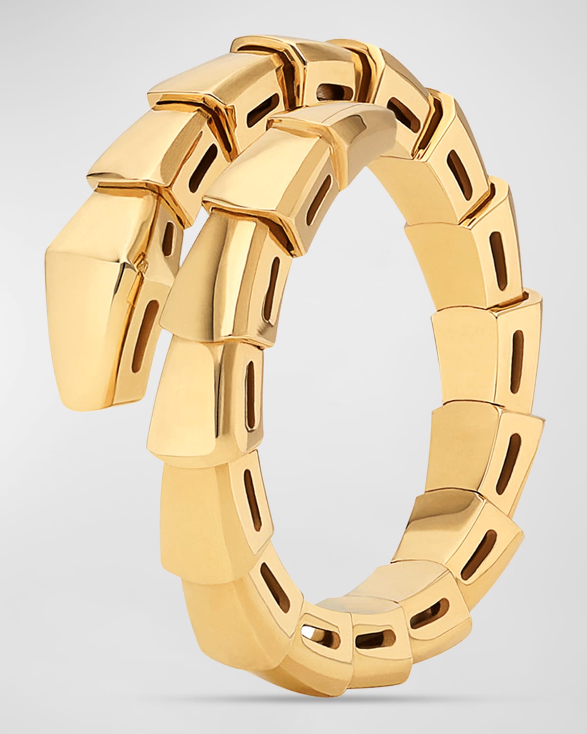 BVLGARI SERPENTI VIPER 18K YELLOW GOLD COIL RING, EU 53 / US 6.25