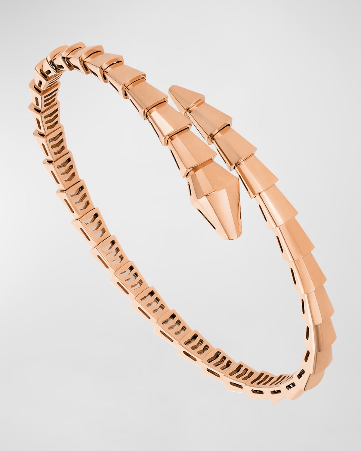 Bvlgari Womens Rose Gold Serpenti Viper 18ct Rose-gold Bangle Bracelet