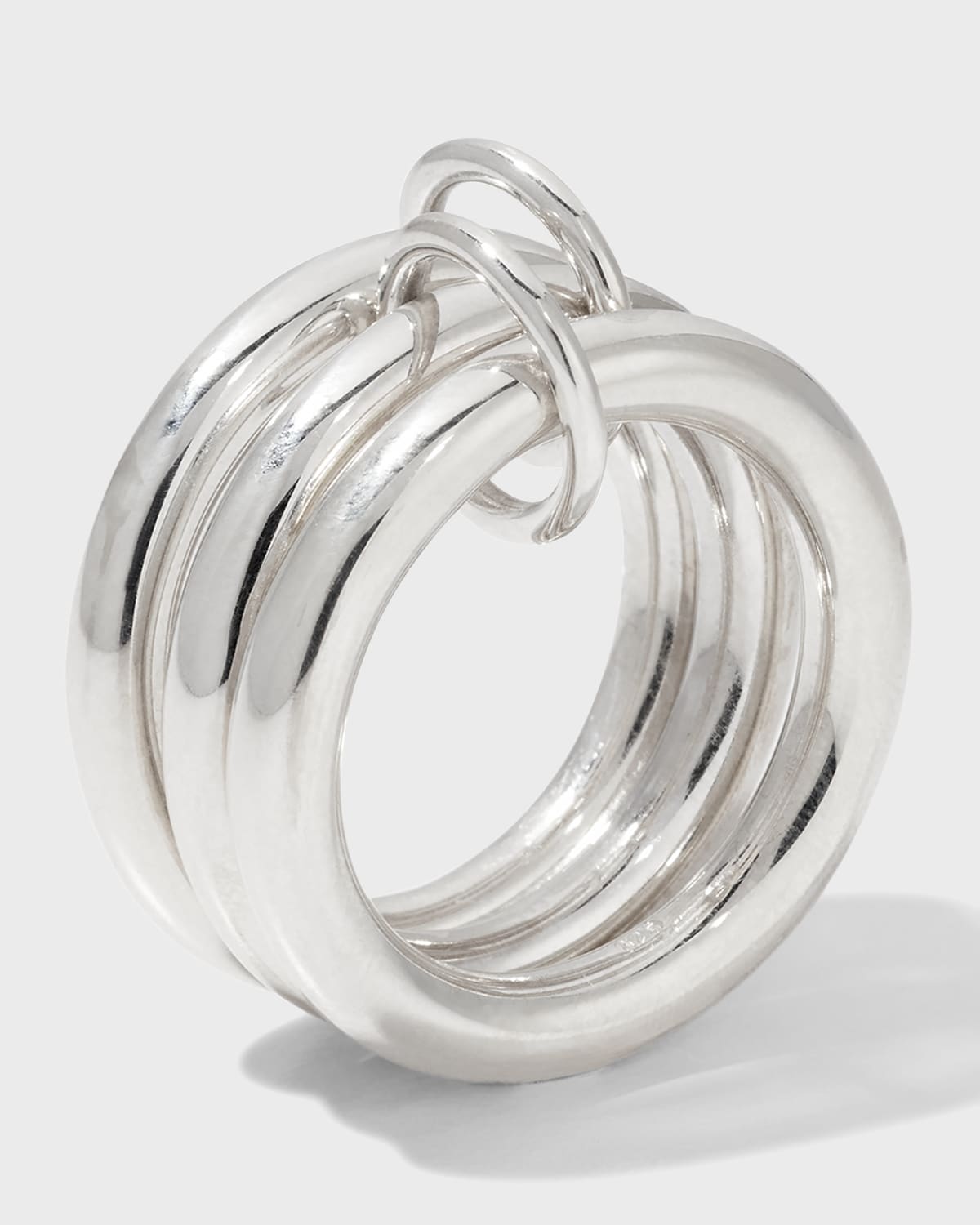 Spinelli Kilcollin Men's Mercury Sterling Silver 3-link Ring