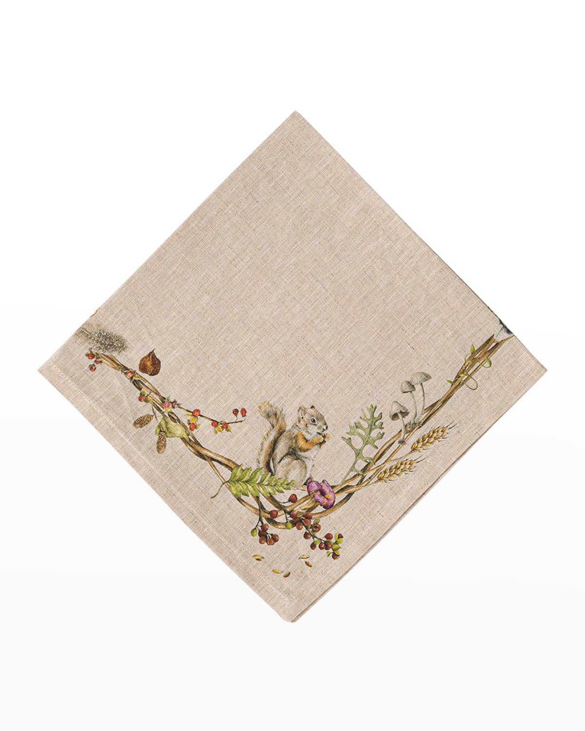 Juliska Forest Walk Cafe Au Lait Napkin With Animals