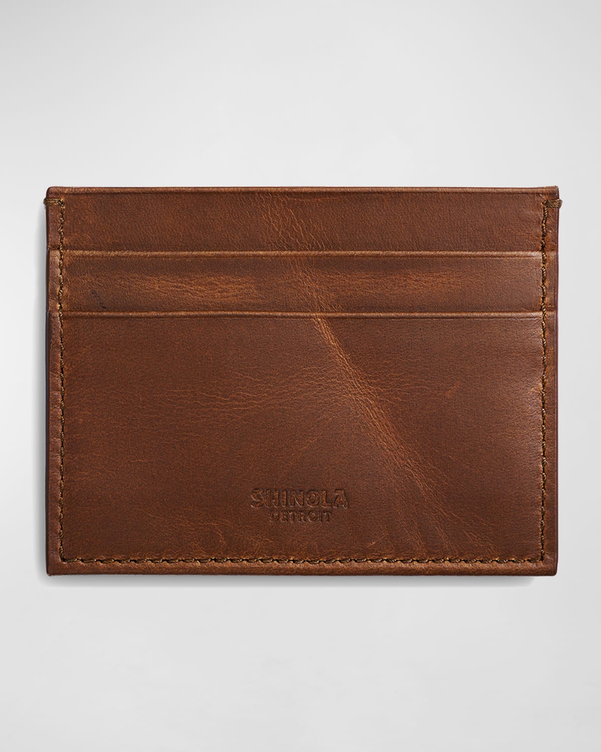 SHINOLA MEN'S 5-POCKET LEATHER CARD CASE