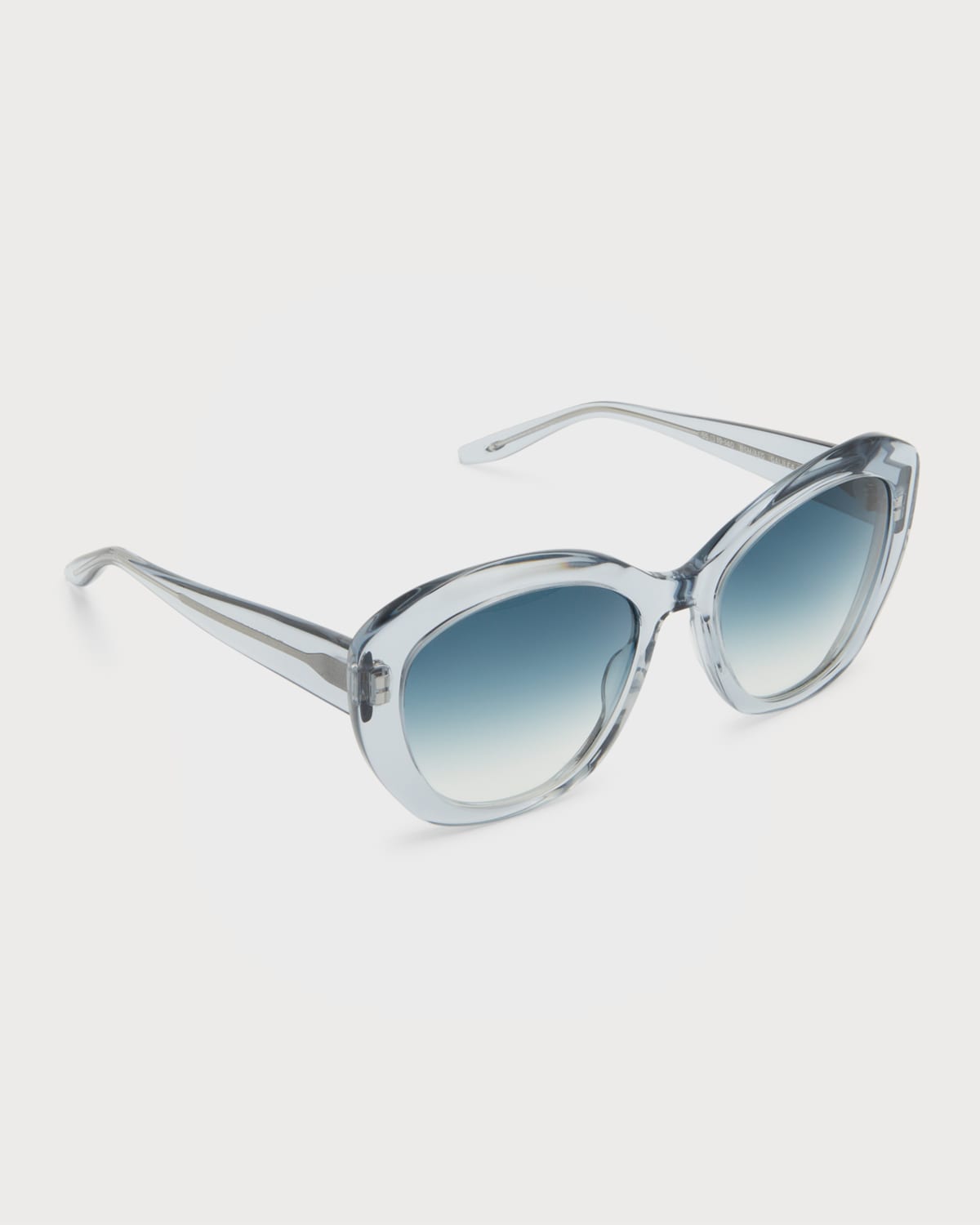 Shop Barton Perreira Galilea Blue Round Acetate Sunglasses