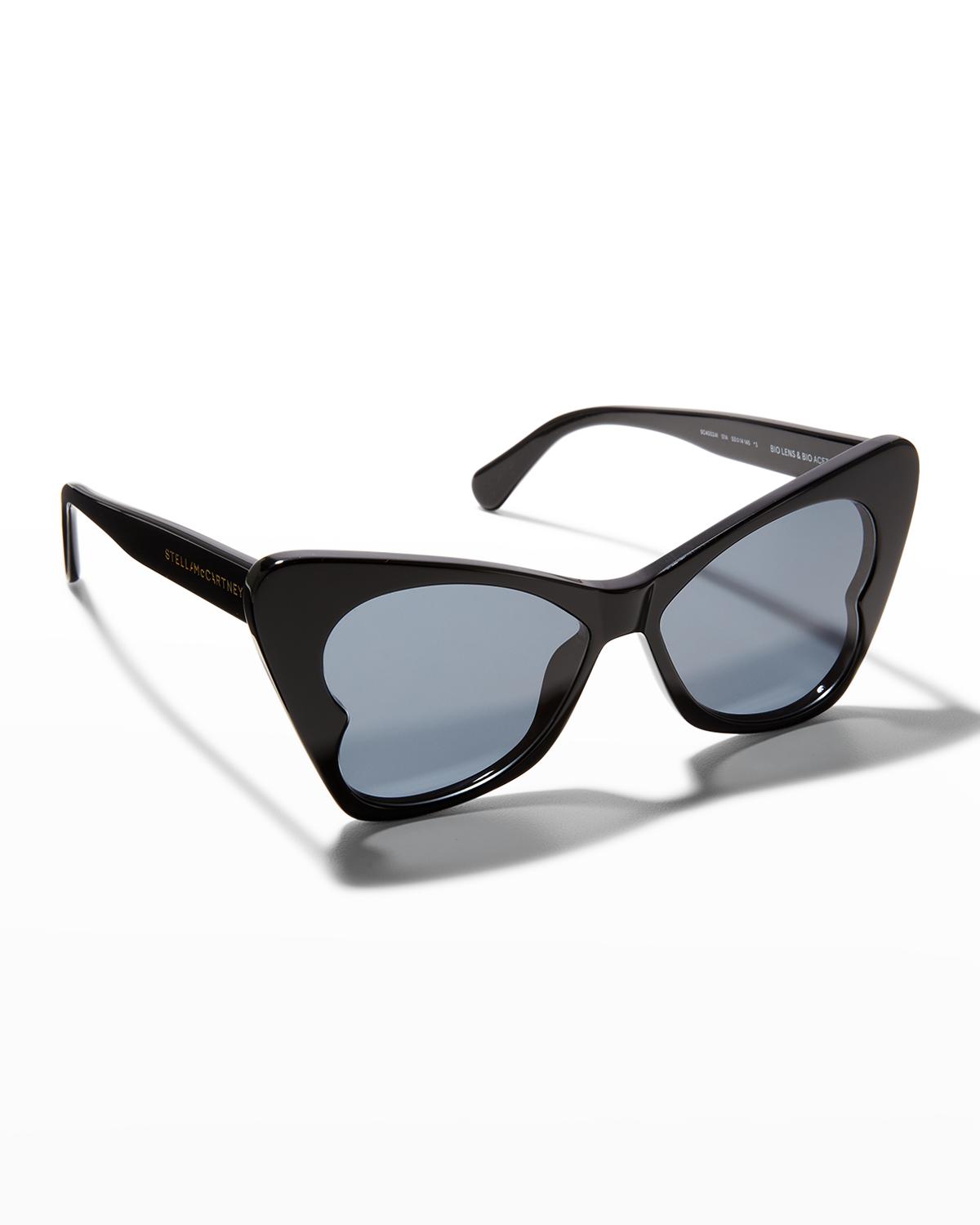 Stella Mccartney Heart Bio-acetate Cat-eye Sunglasses In  display picture 2