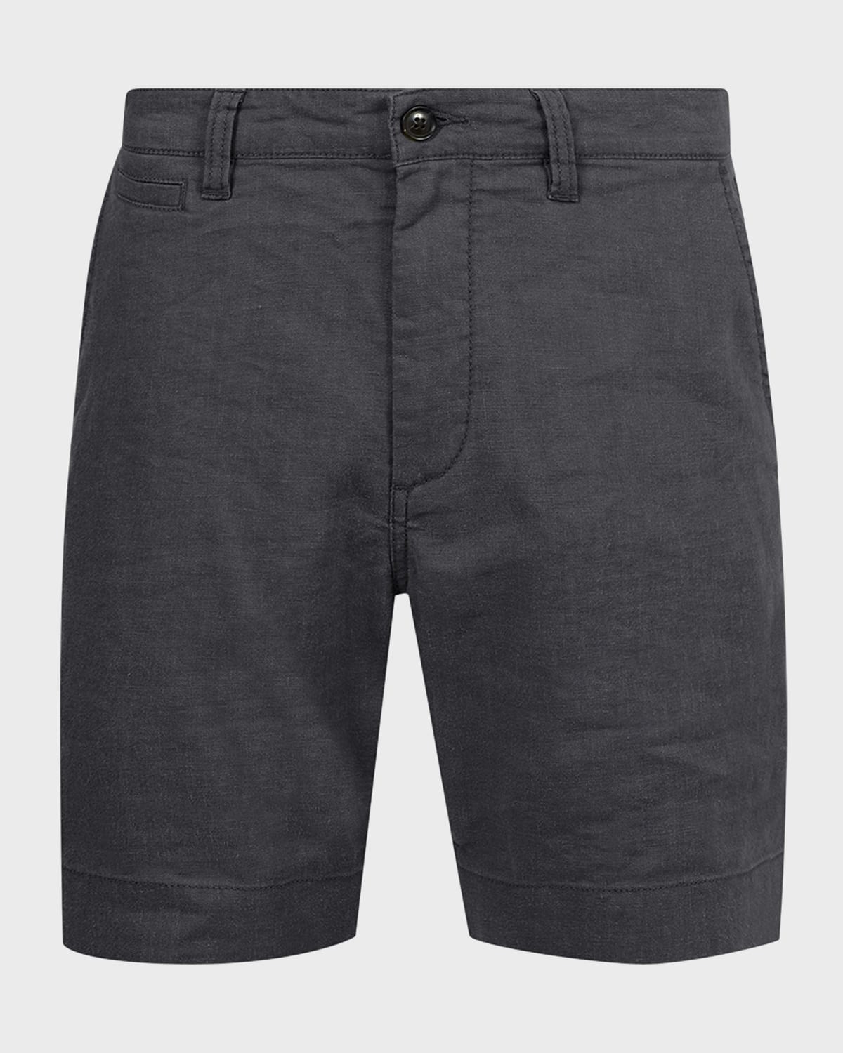 John Varvatos Johnny Stretch Cotton Chino Shorts In Fossil