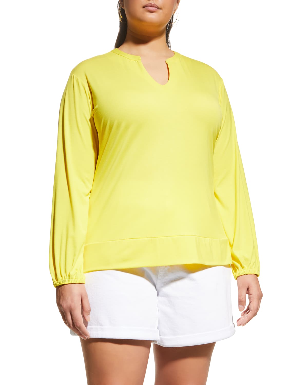 Capsule 121 Power Long-sleeve Pullover Top In Lemon