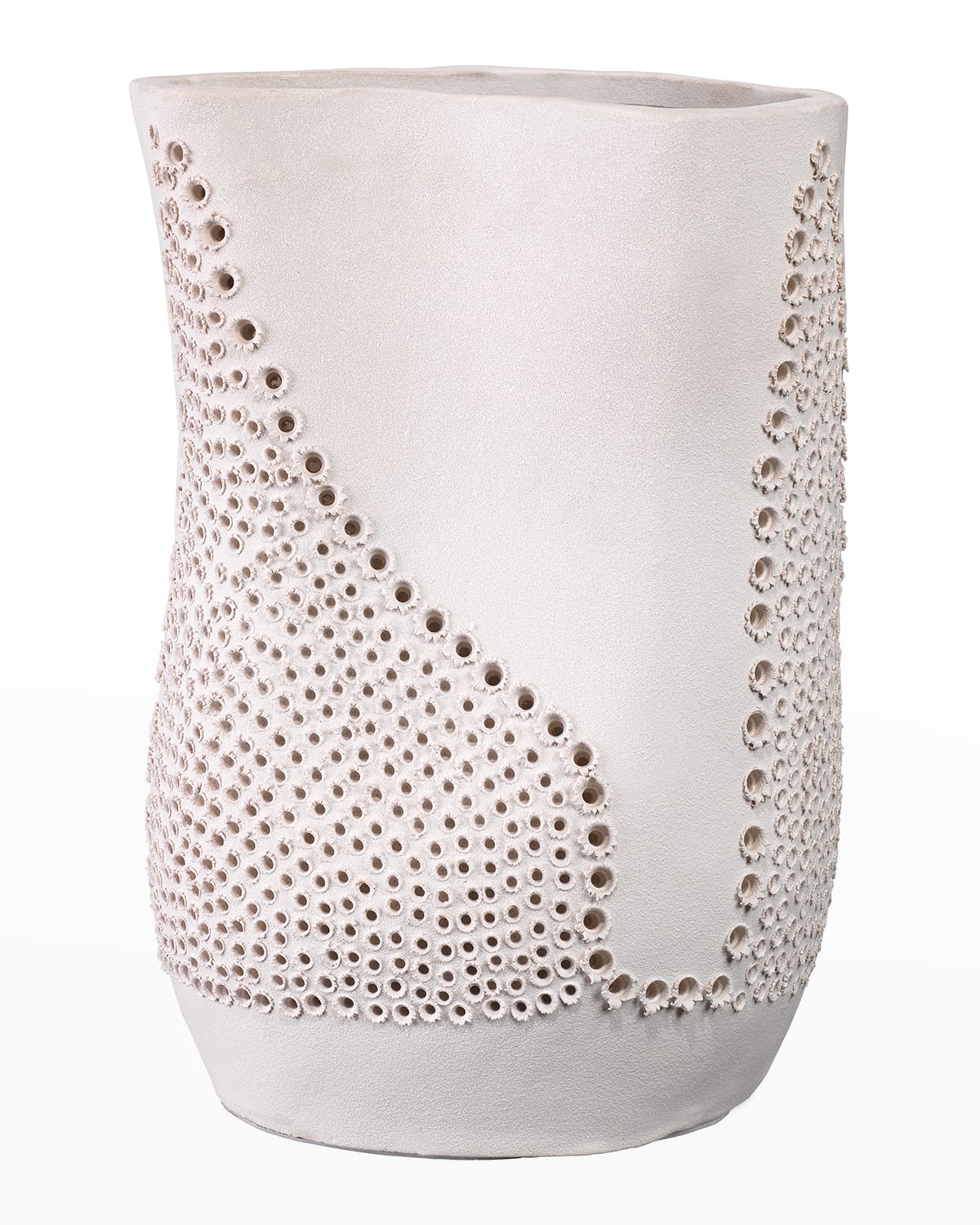 Shop Jamie Young Moonrise Vase In Matte White Porcelain