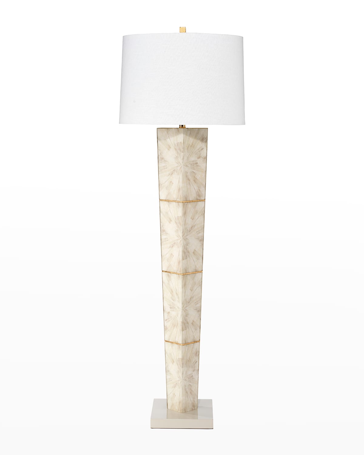 Shop Jamie Young Spectacle Floor Lamp In Horn Lacquer W/ Gold Leaf Accents