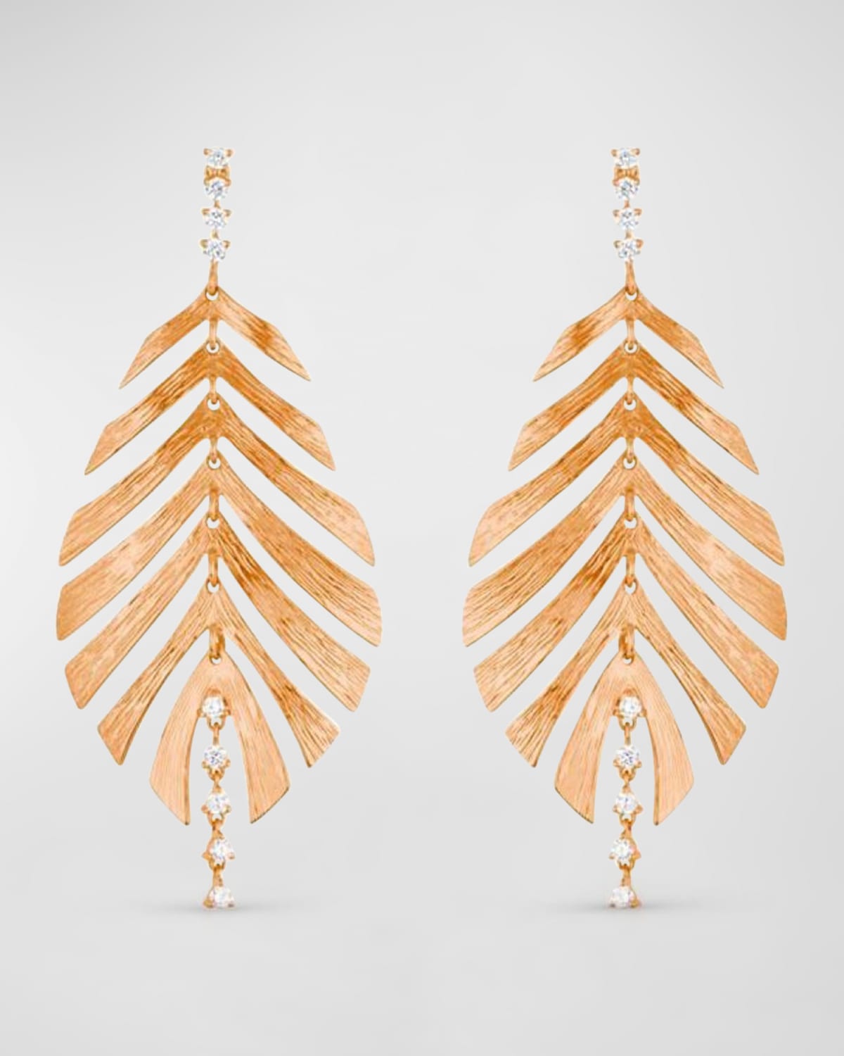 18K Pink Gold Bahia Earrings with Diamonds