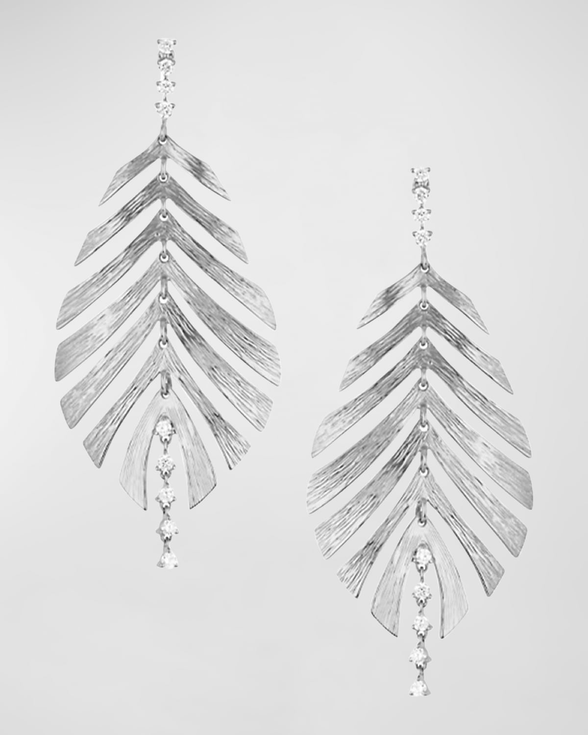 18K Bahia White Gold Earrings with Diamonds