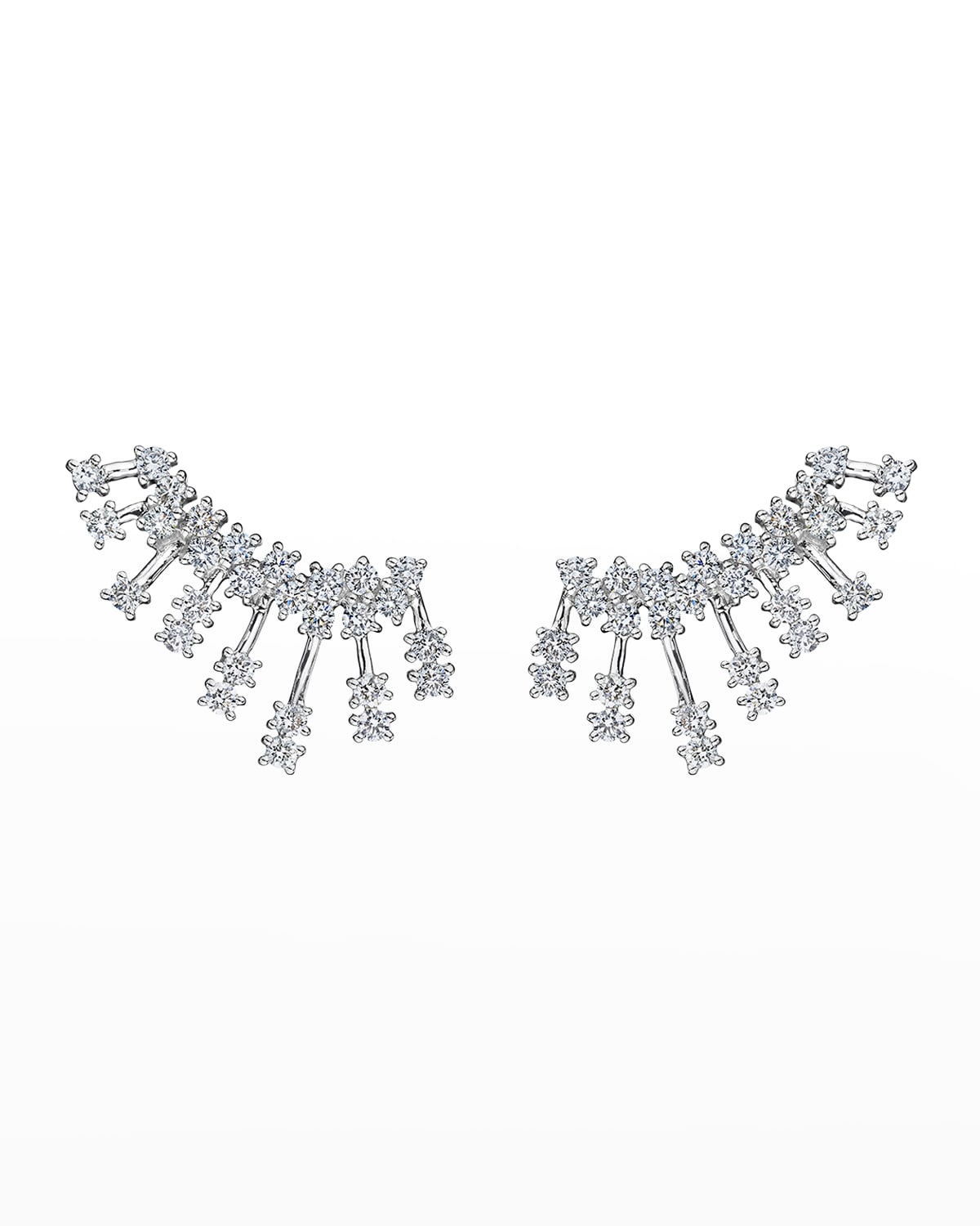 18K Luminus White Gold Earrings with VS-GH Diamonds, 0.67tcw